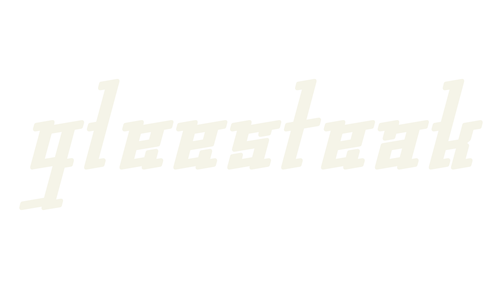 gleesteak, futuristic font preview