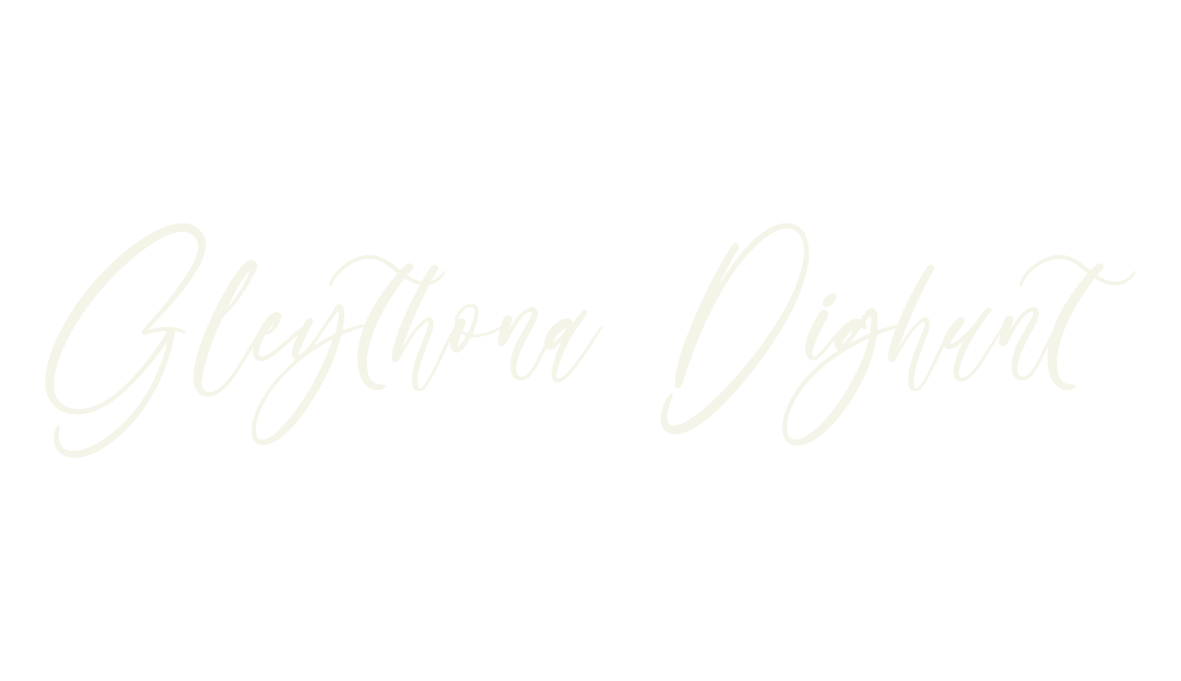 Gleythona Dighunt, script font preview