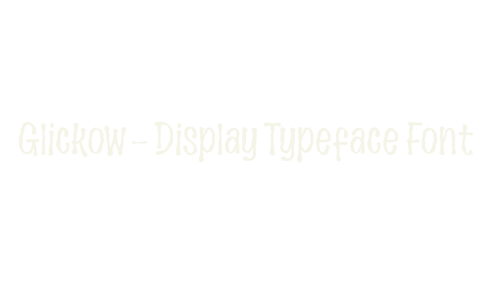 Glickow – Display Typeface Font, typewriter font preview