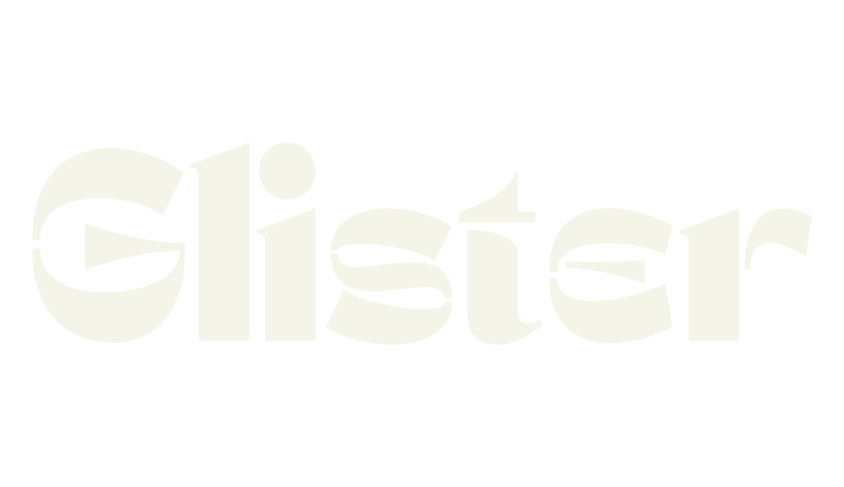 Glister, stencil font preview
