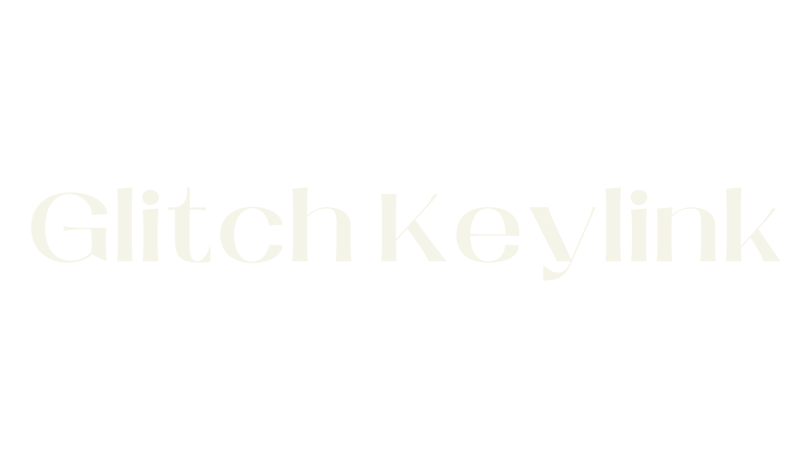 Glitch Keylink, modern font preview