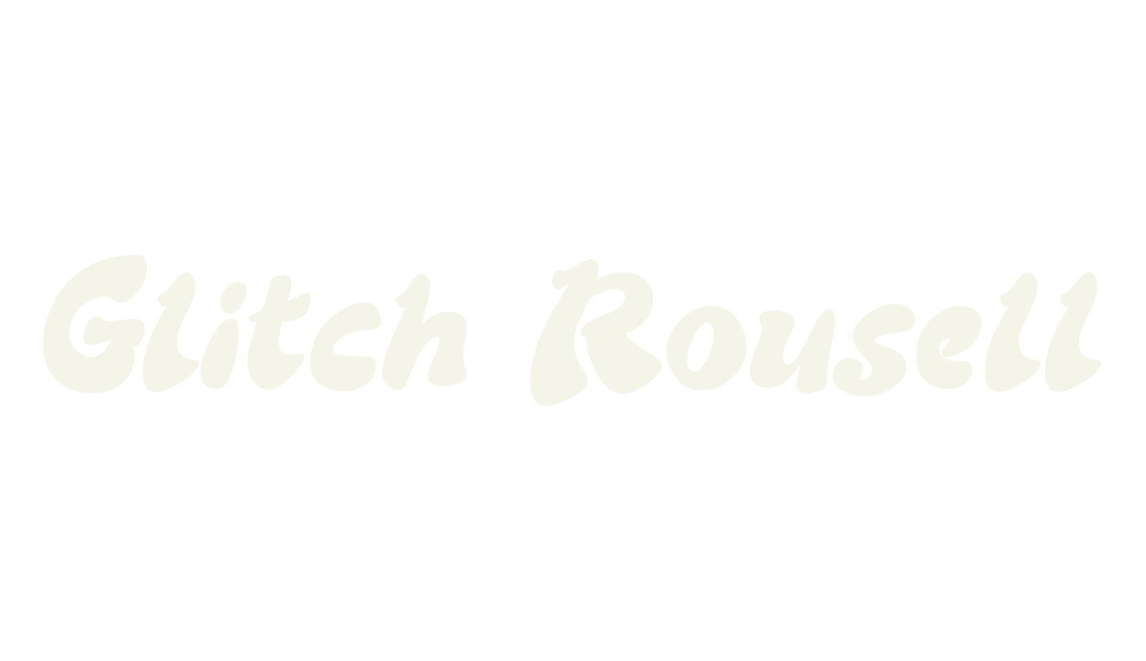 Glitch Rousell, curvy font preview
