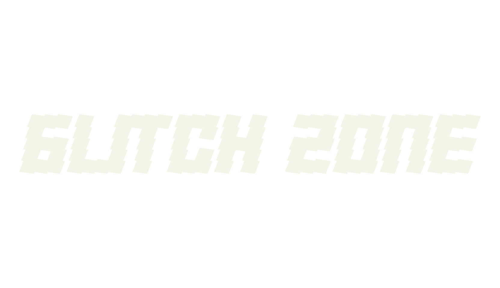 Glitch Zone, bold font preview