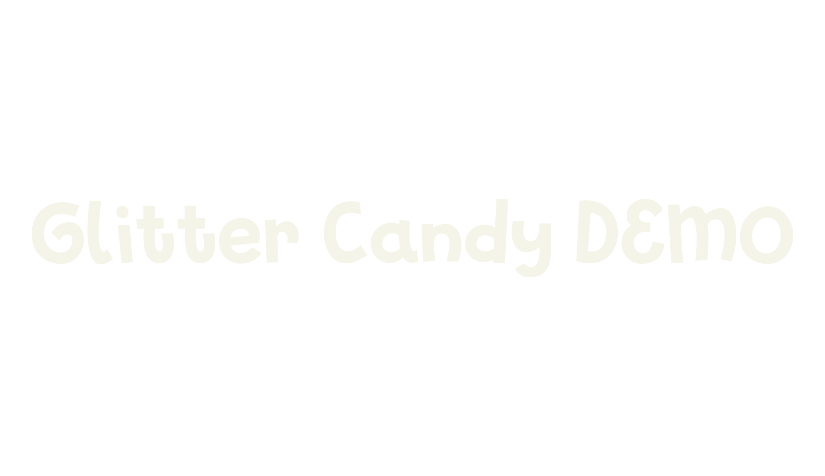 Glitter Candy DEMO, display market font preview