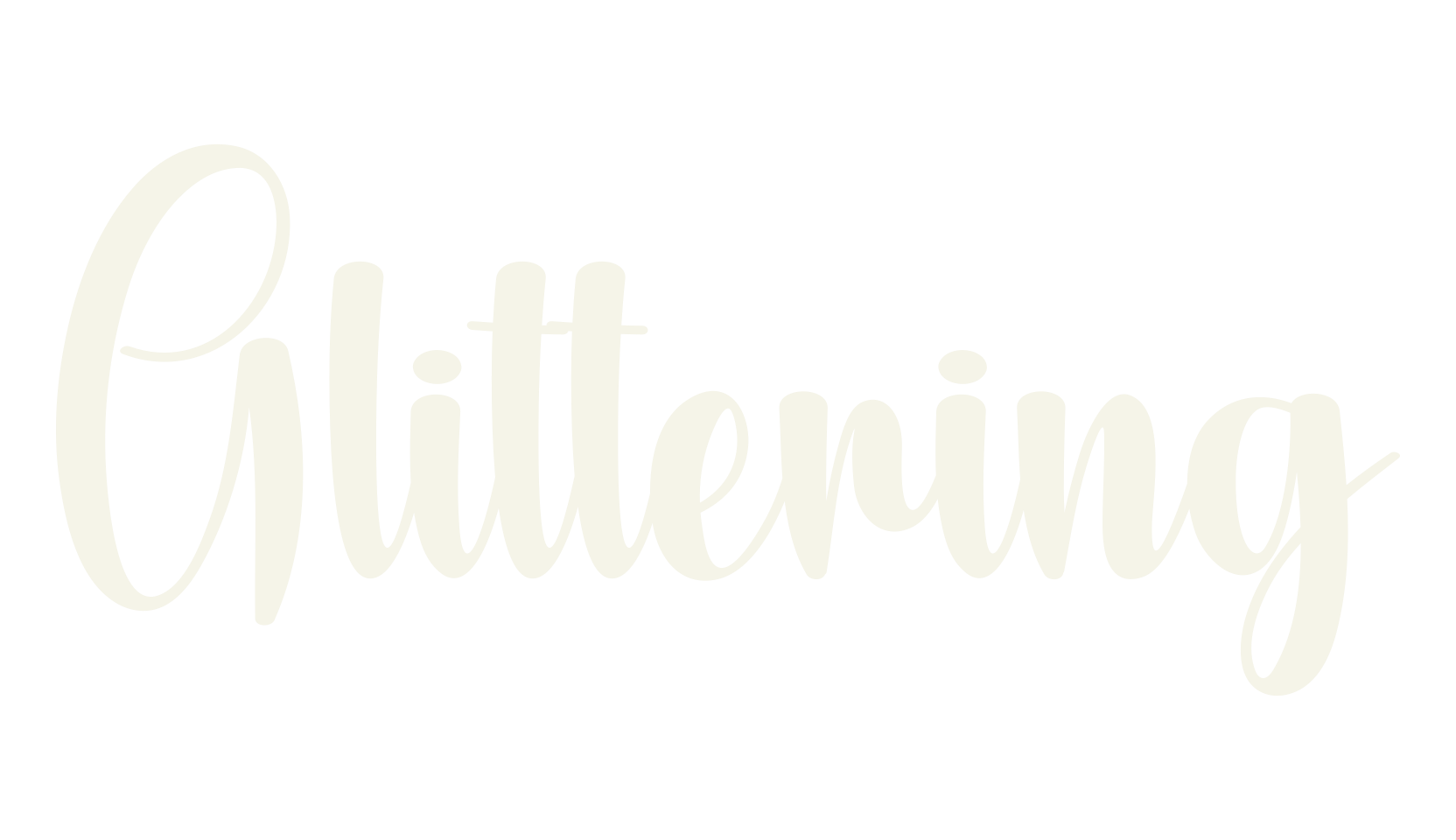 Glittering, fashion script font preview
