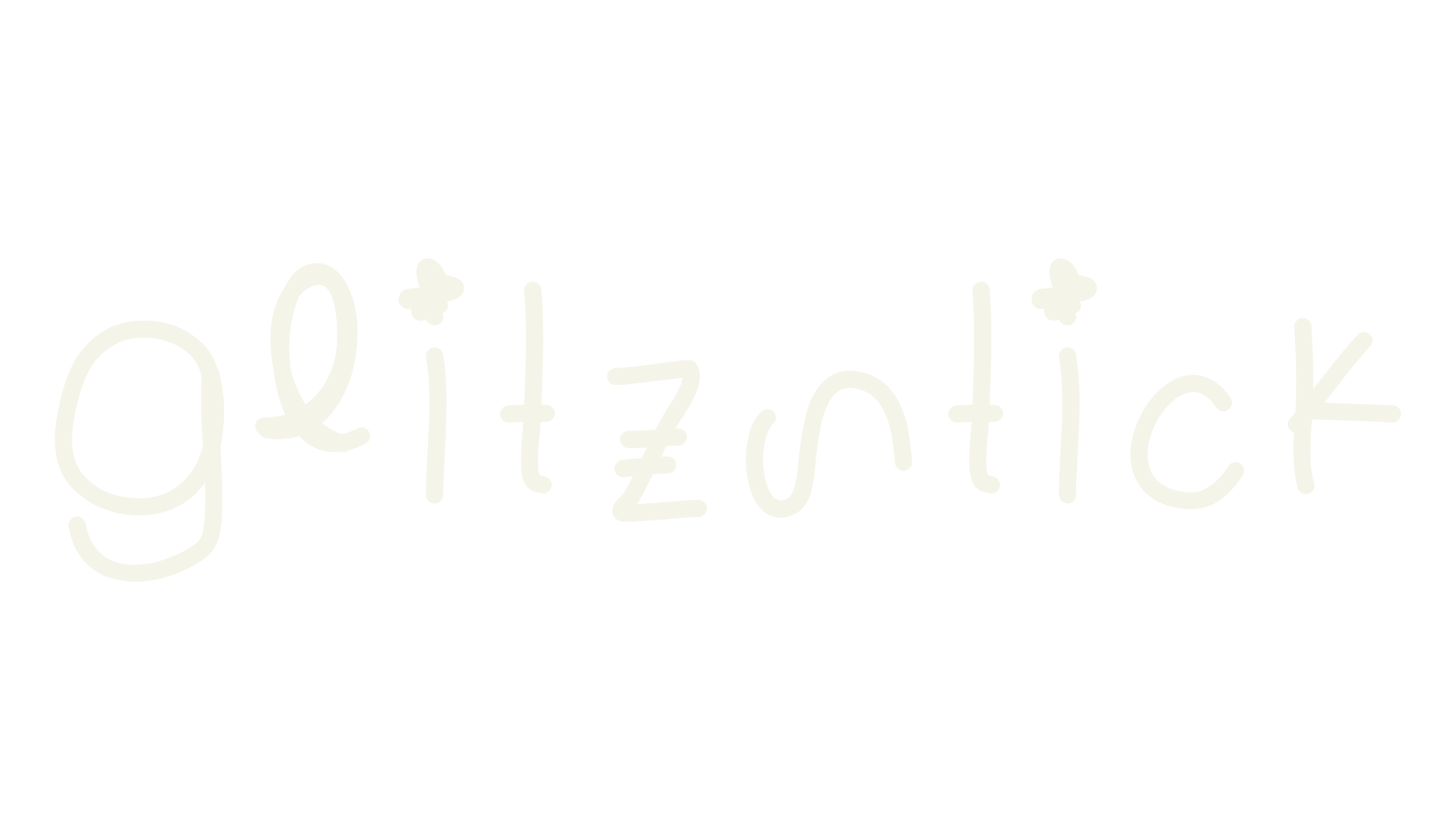 Glitzstick, handwritten font preview