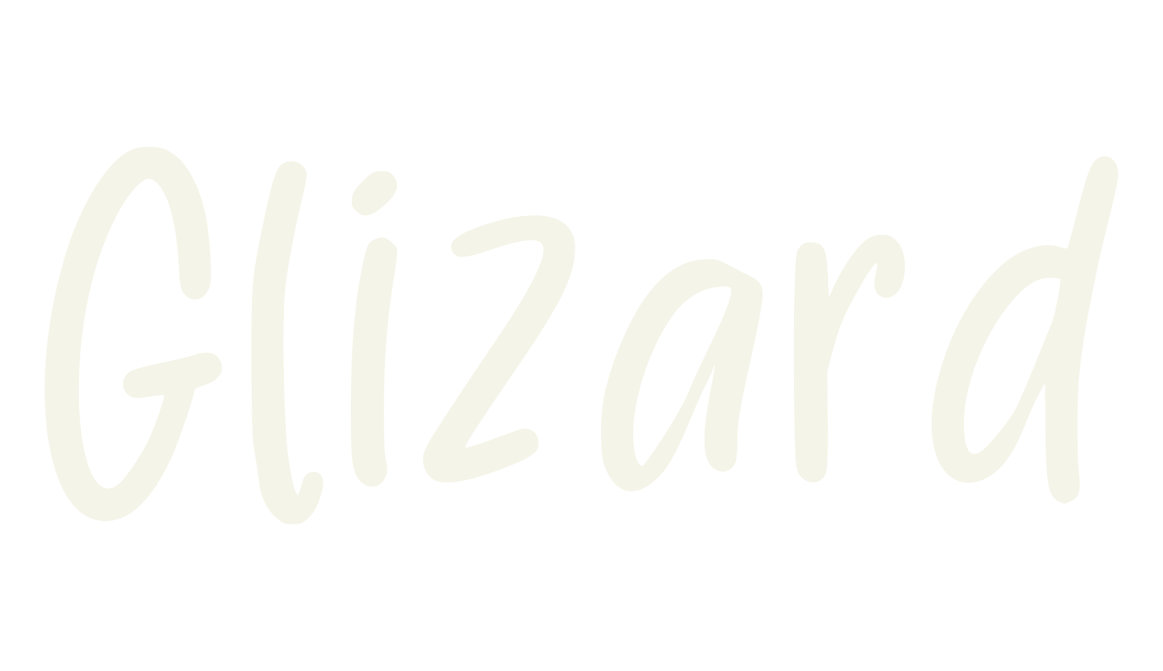 Glizard, handwriting font preview