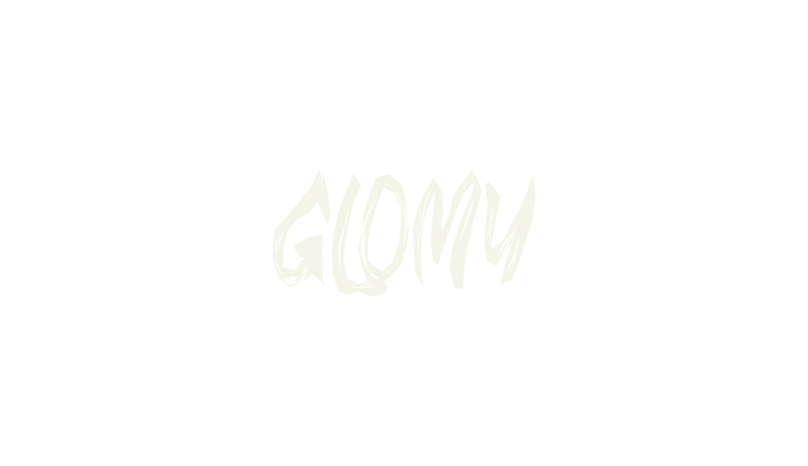 GLOMY, creepy font preview