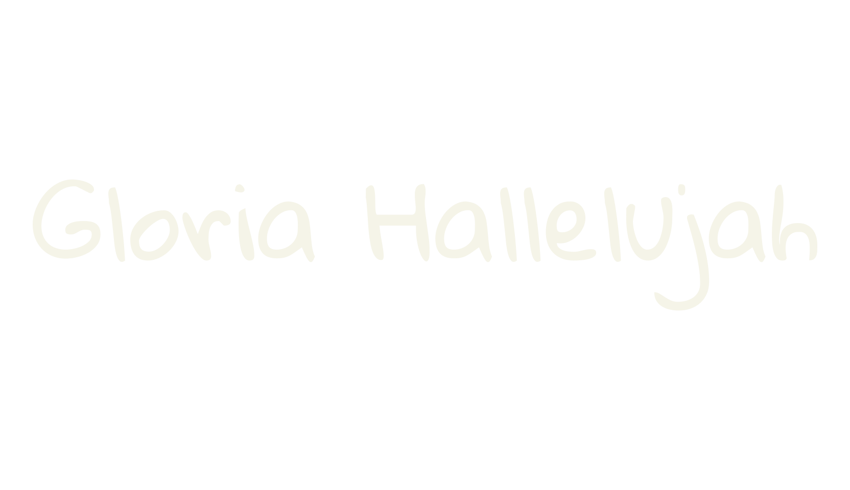 Gloria Hallelujah, handwritten font preview