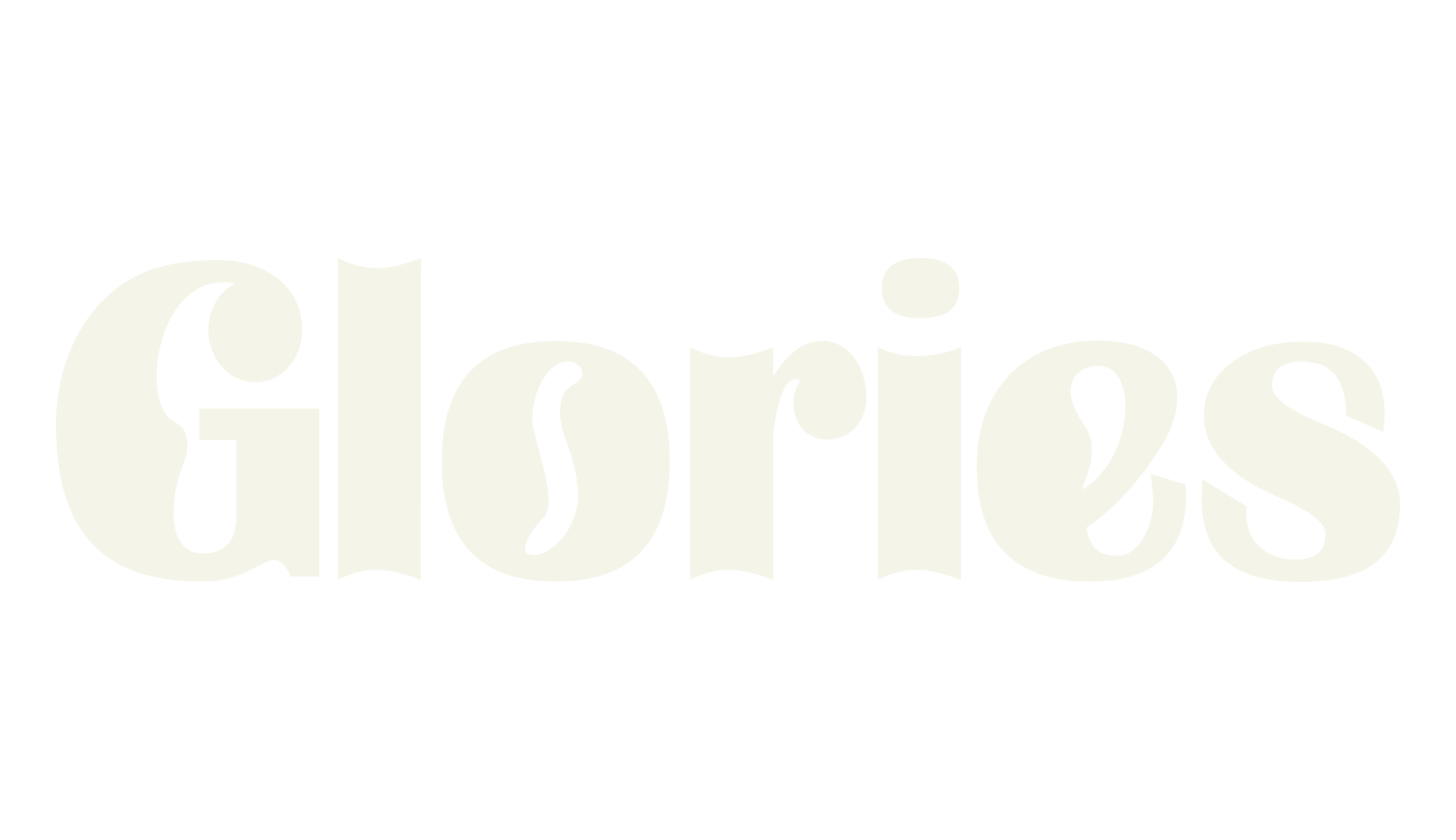 Glories, cursive font preview