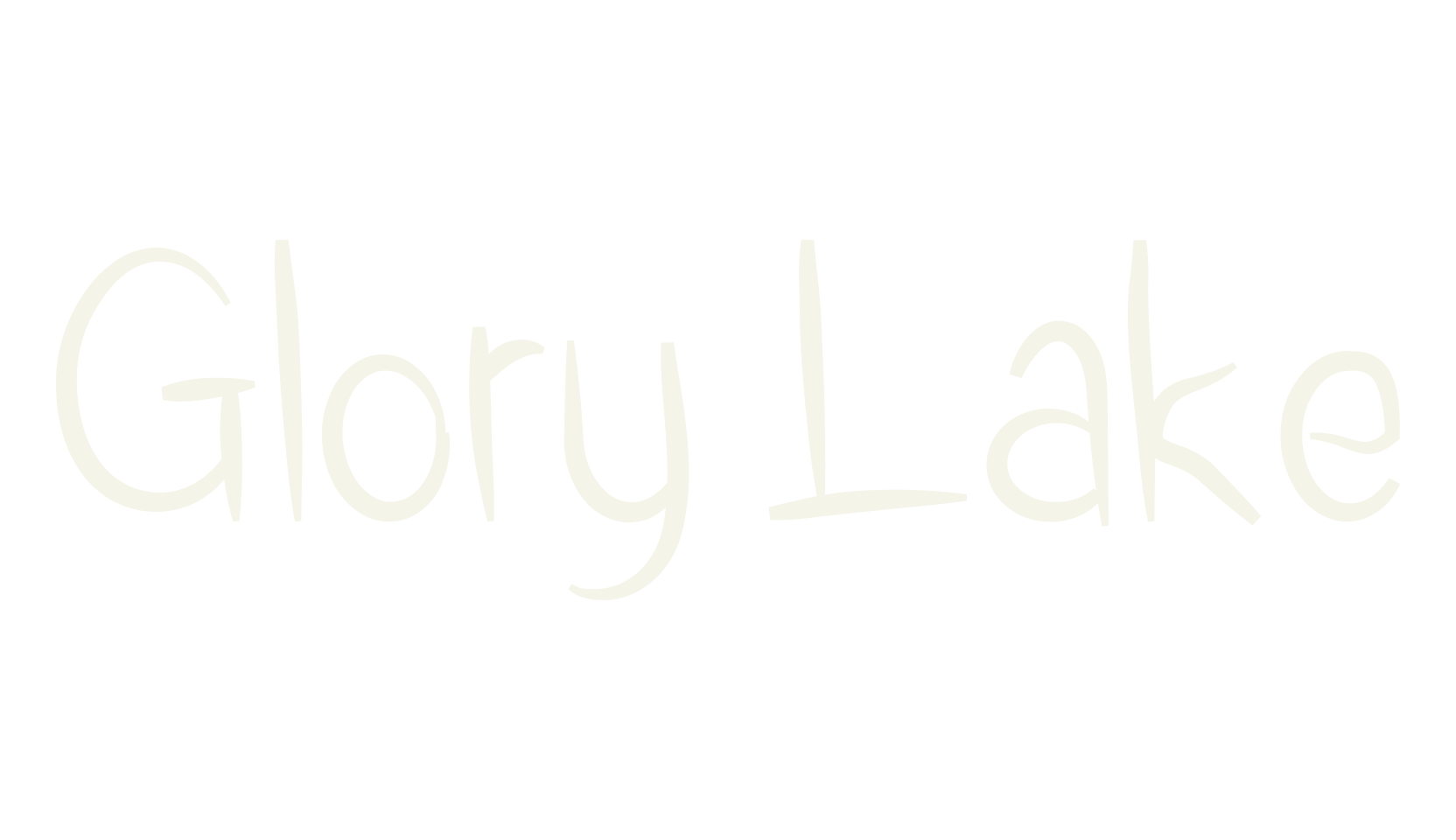Glory Lake, album cover font preview