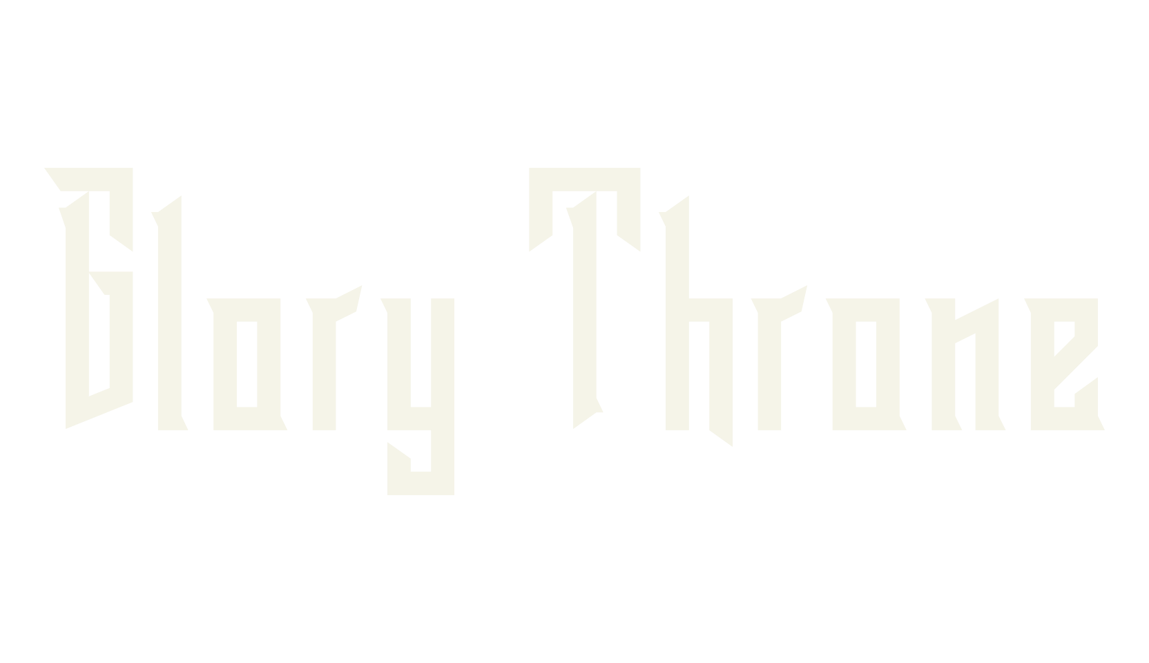 Glory Throne, lettering font preview