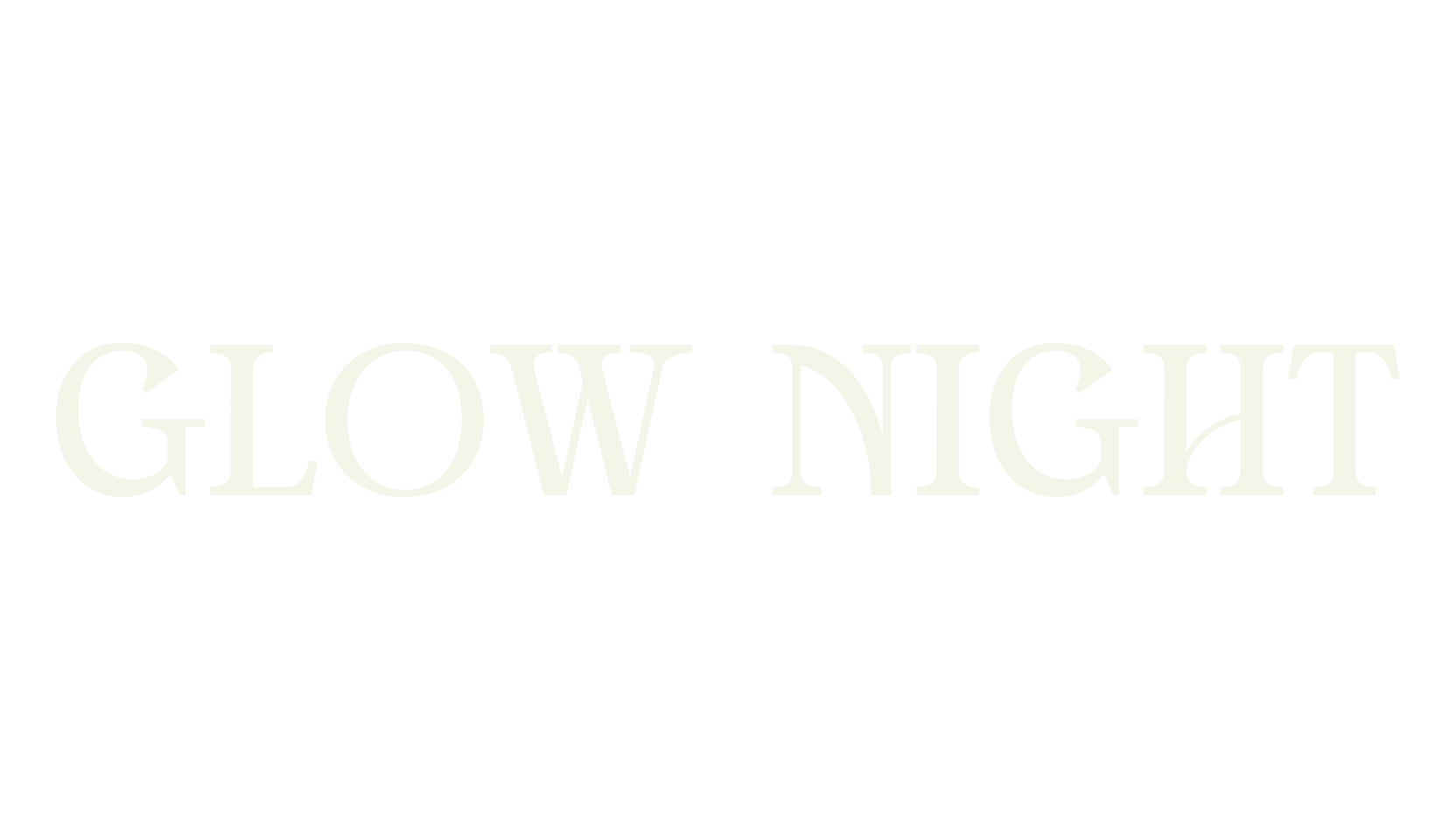GLOW NIGHT, serif font preview