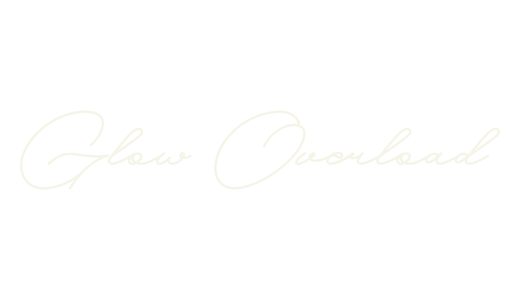 Glow Overload, thin font preview