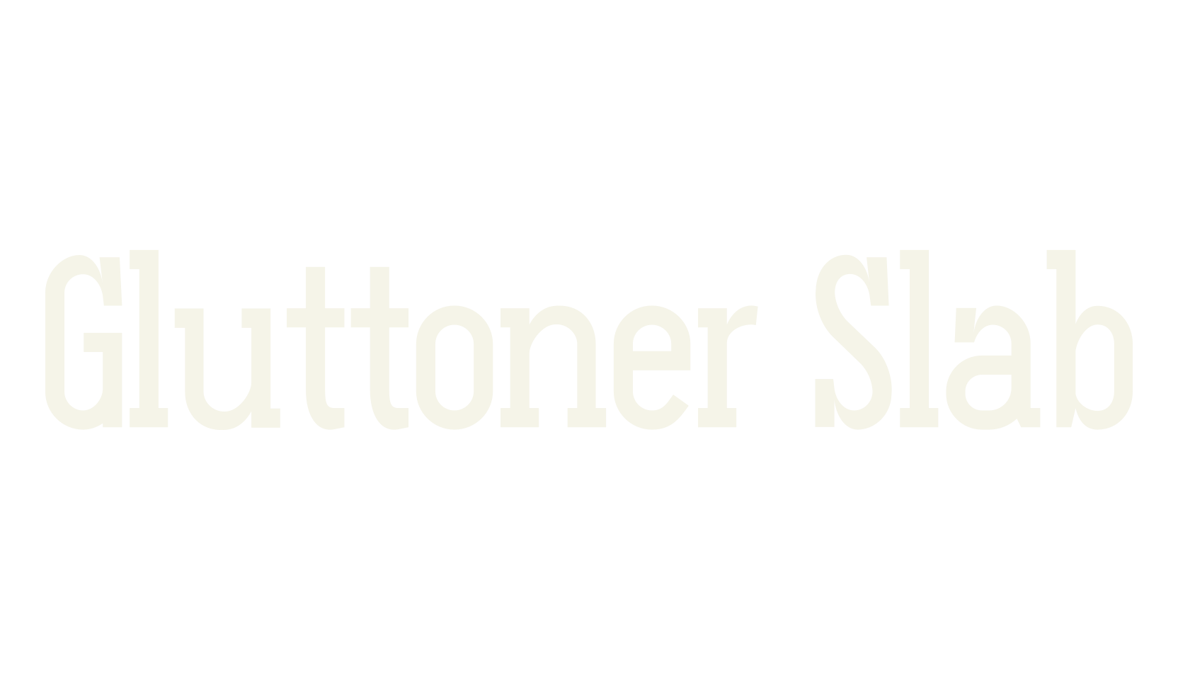 Gluttoner Slab, slab font preview