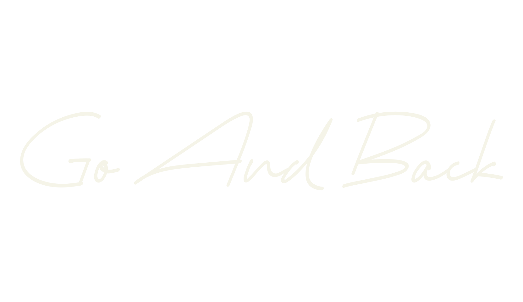 Go And Back, watermark font preview
