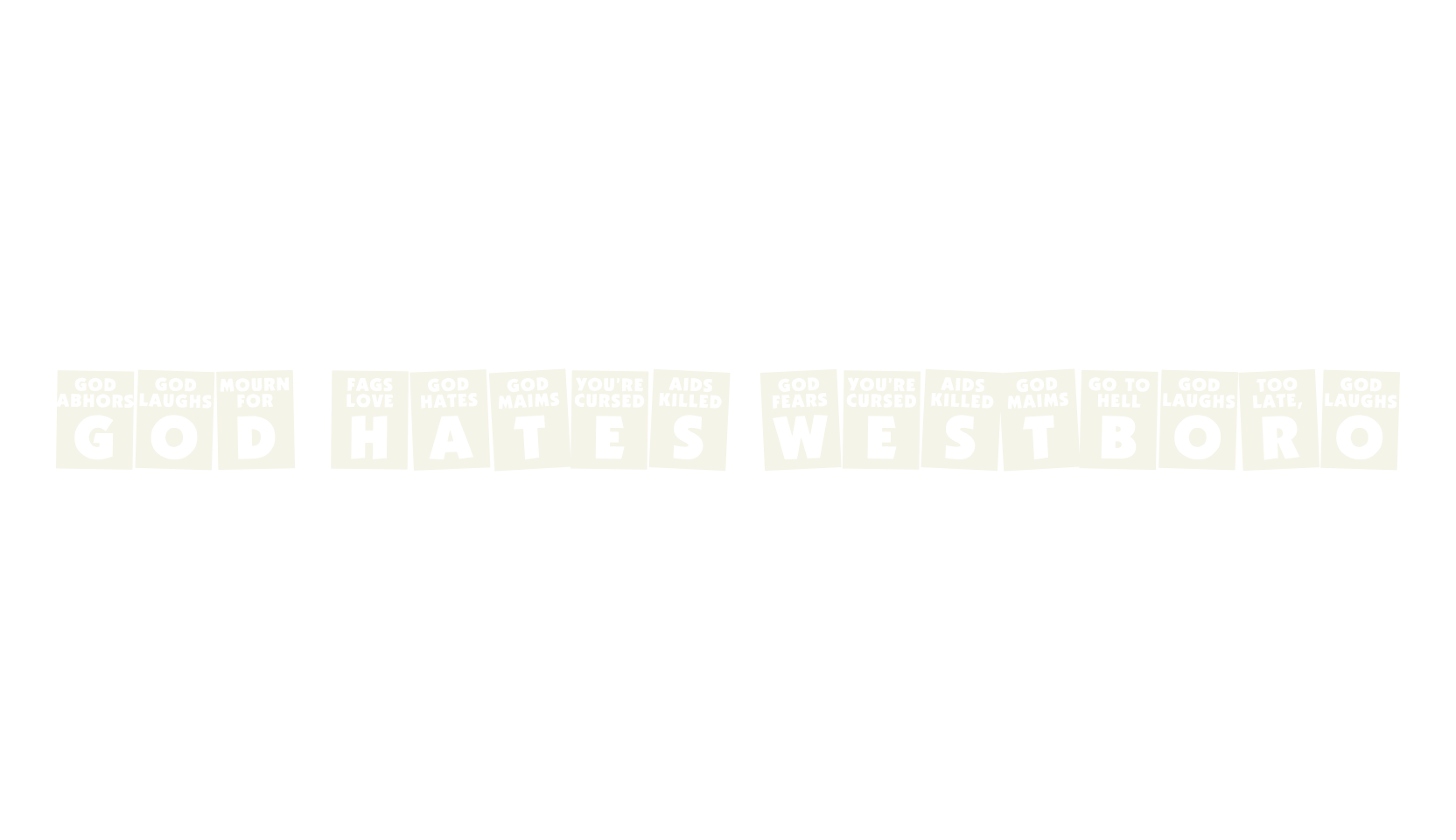 God Hates Westboro, display market font preview
