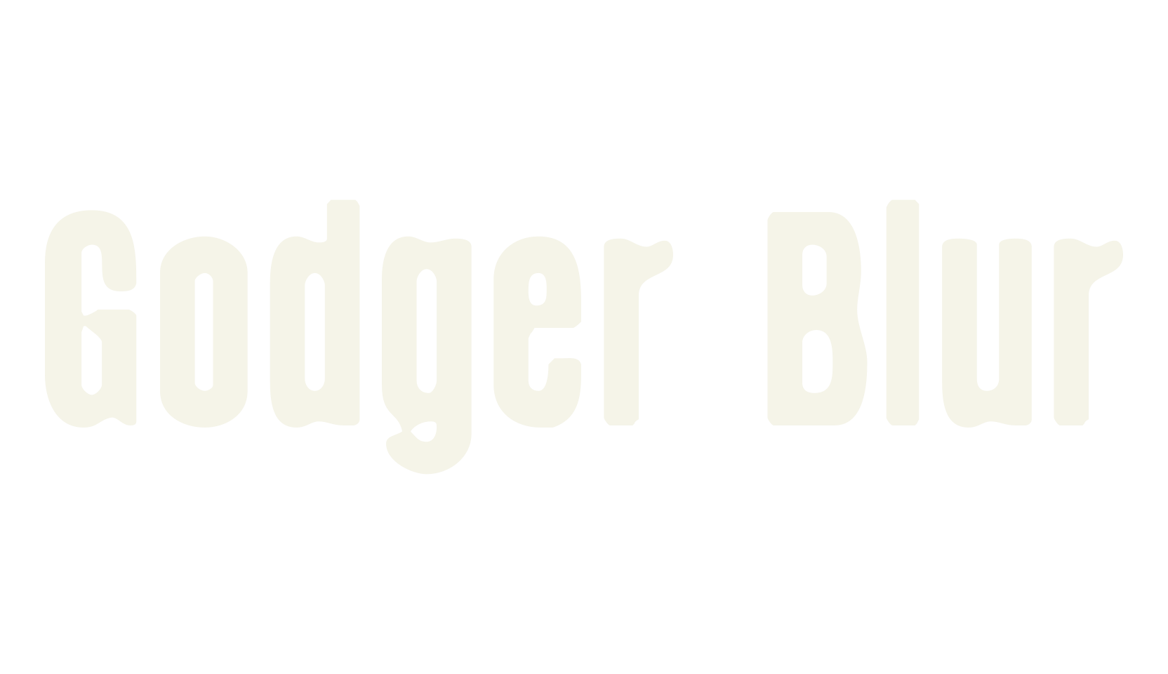 Godger Blur, condensed font preview
