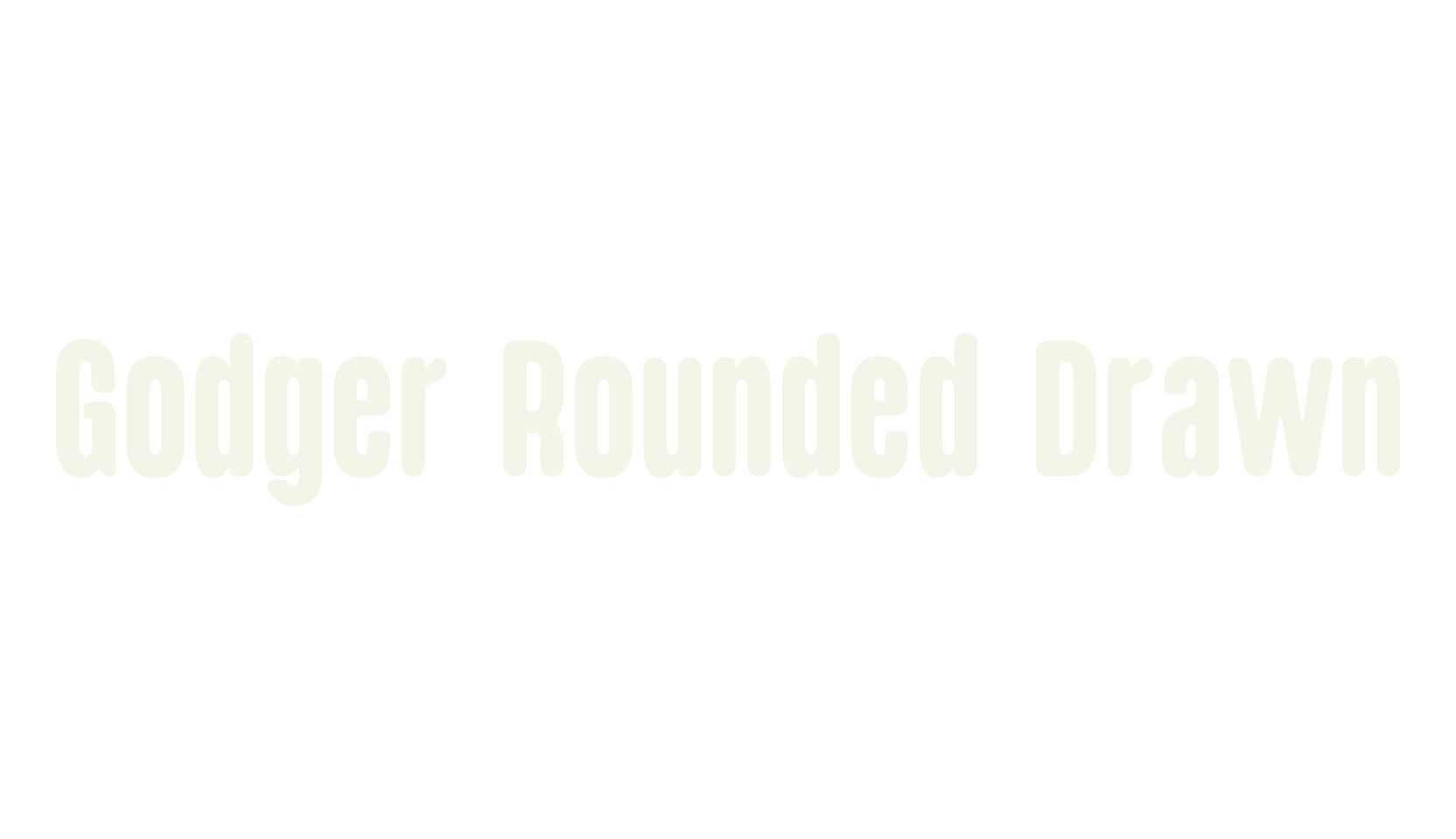 Godger Rounded Drawn, rounded font preview