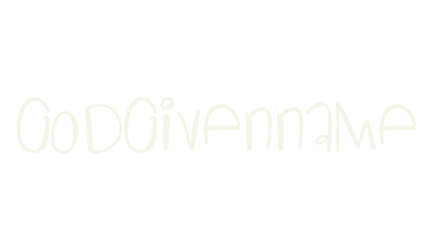 GodGivenName, handwritten font preview