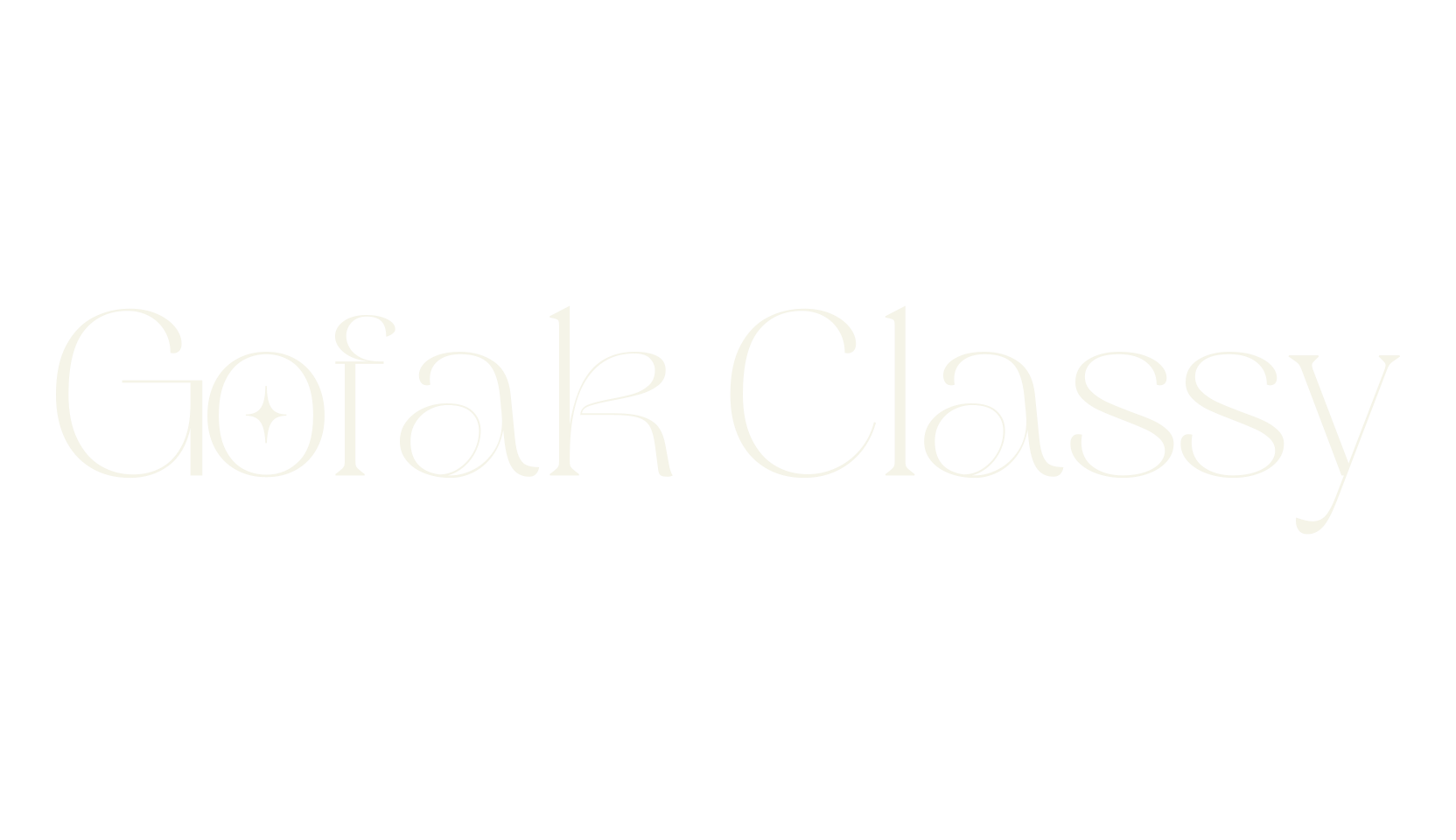 Gofak Classy, serif font preview
