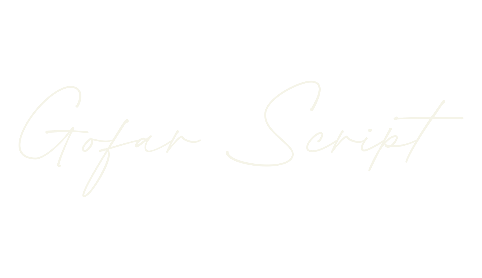 Gofar Script, script font preview