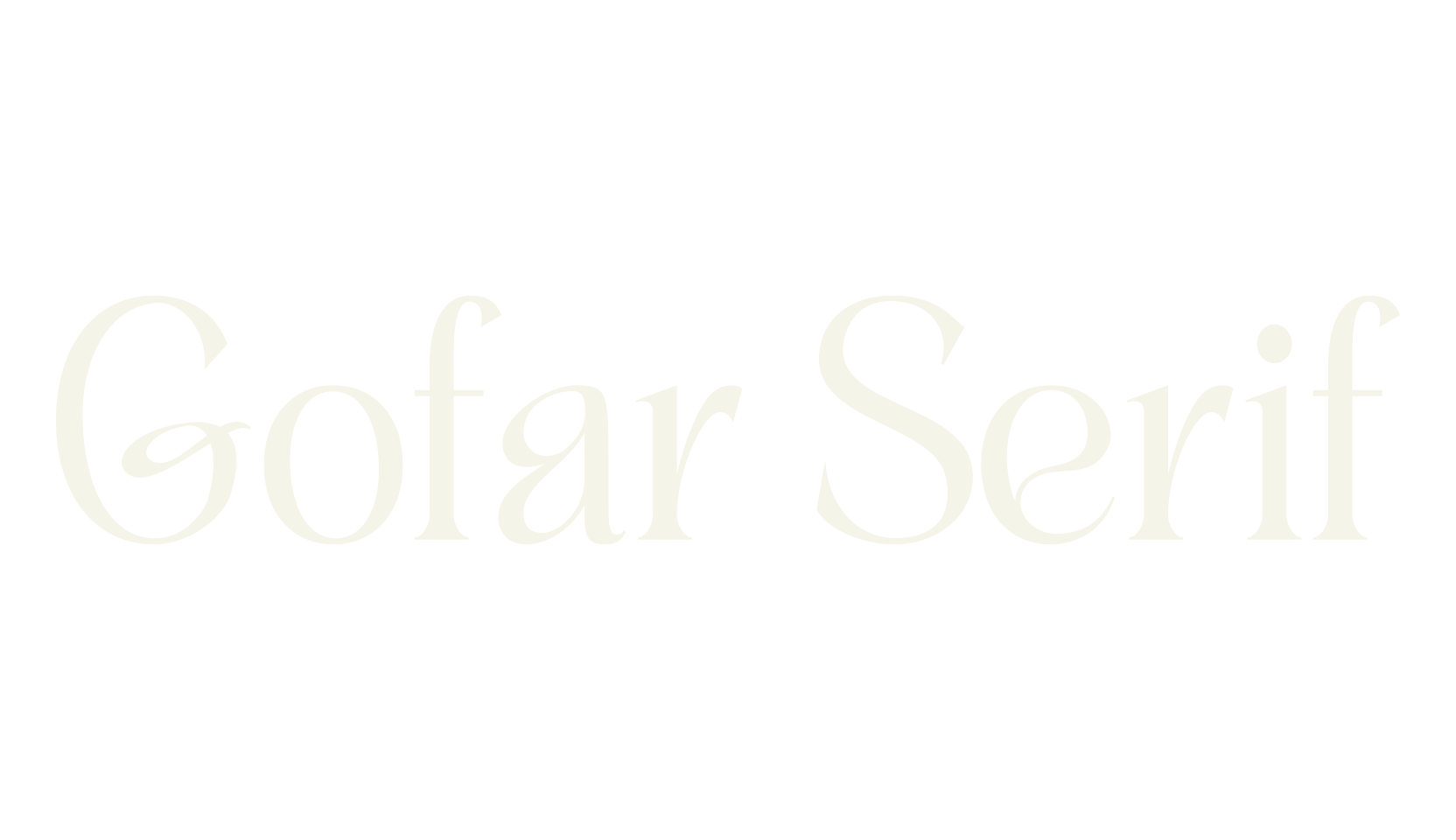 Gofar Serif -, serif font preview