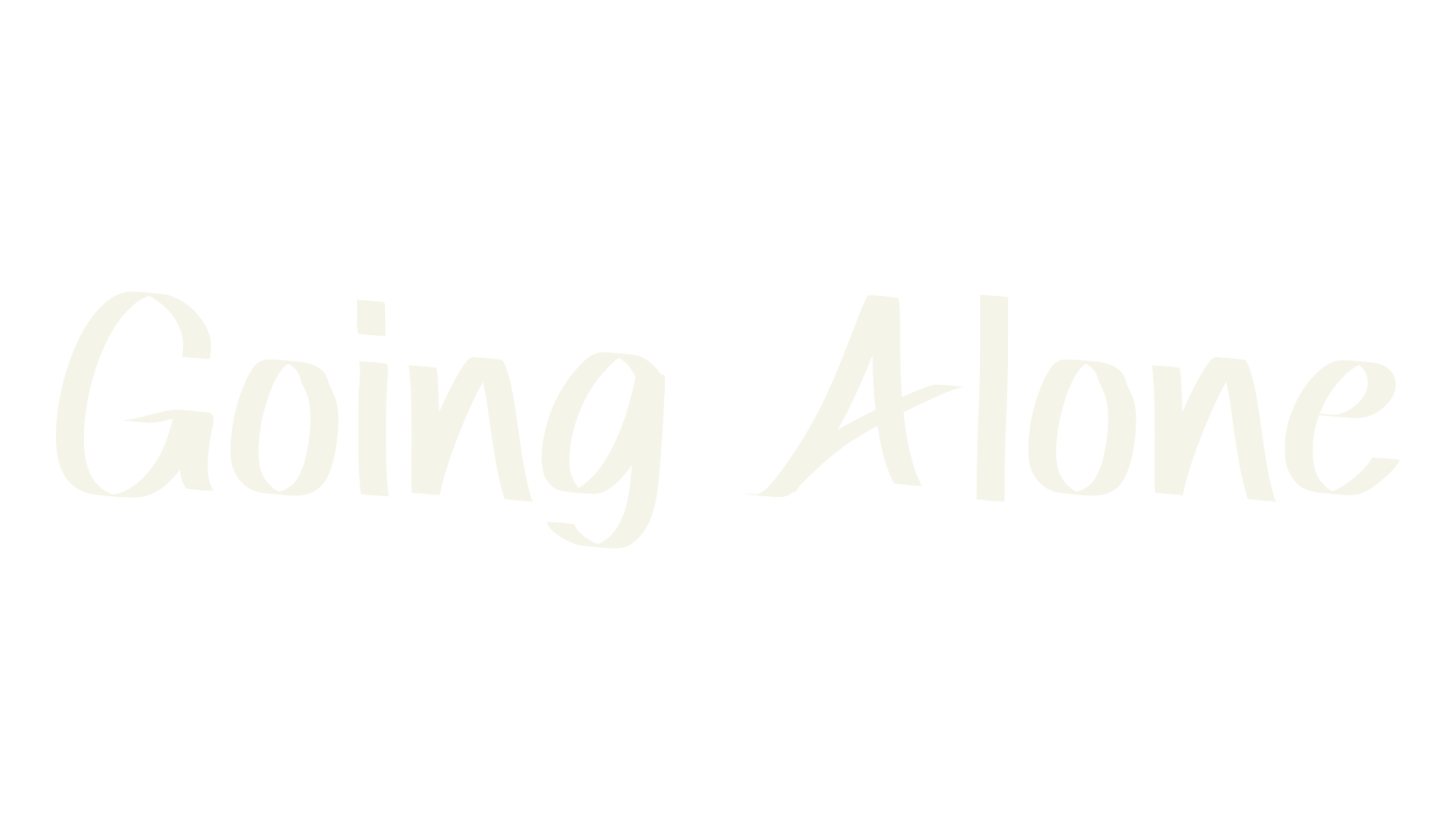 Going Alone, cool font preview