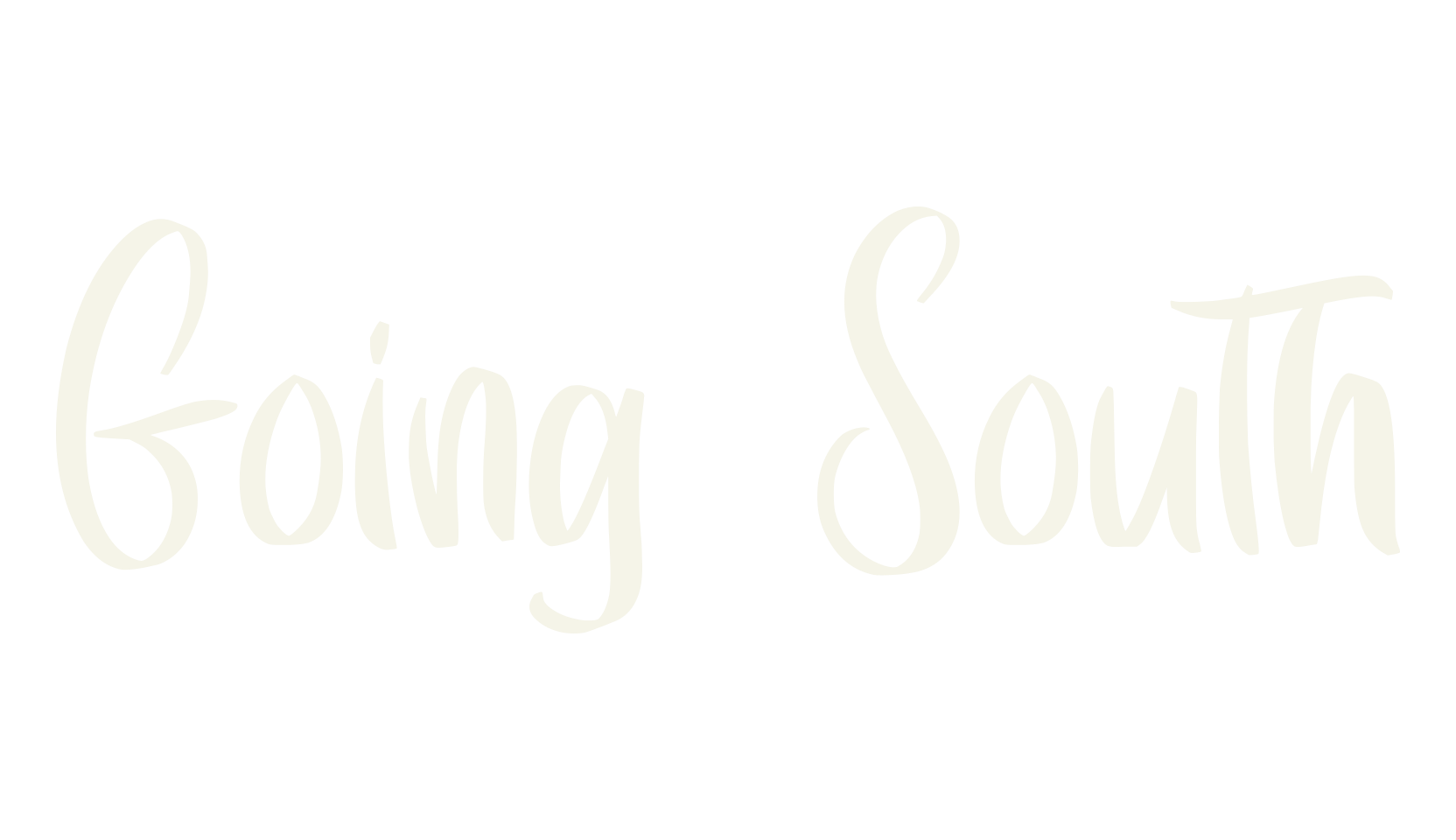 Going South, logo font preview