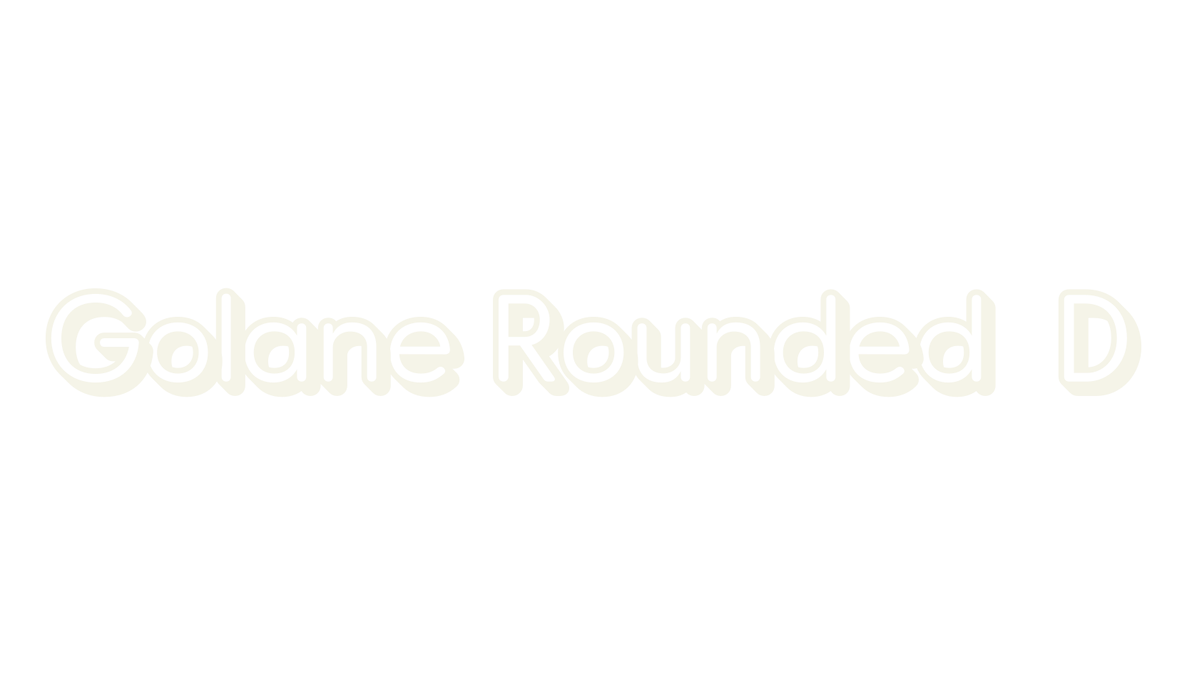 Golane Rounded 3D, rounded font preview