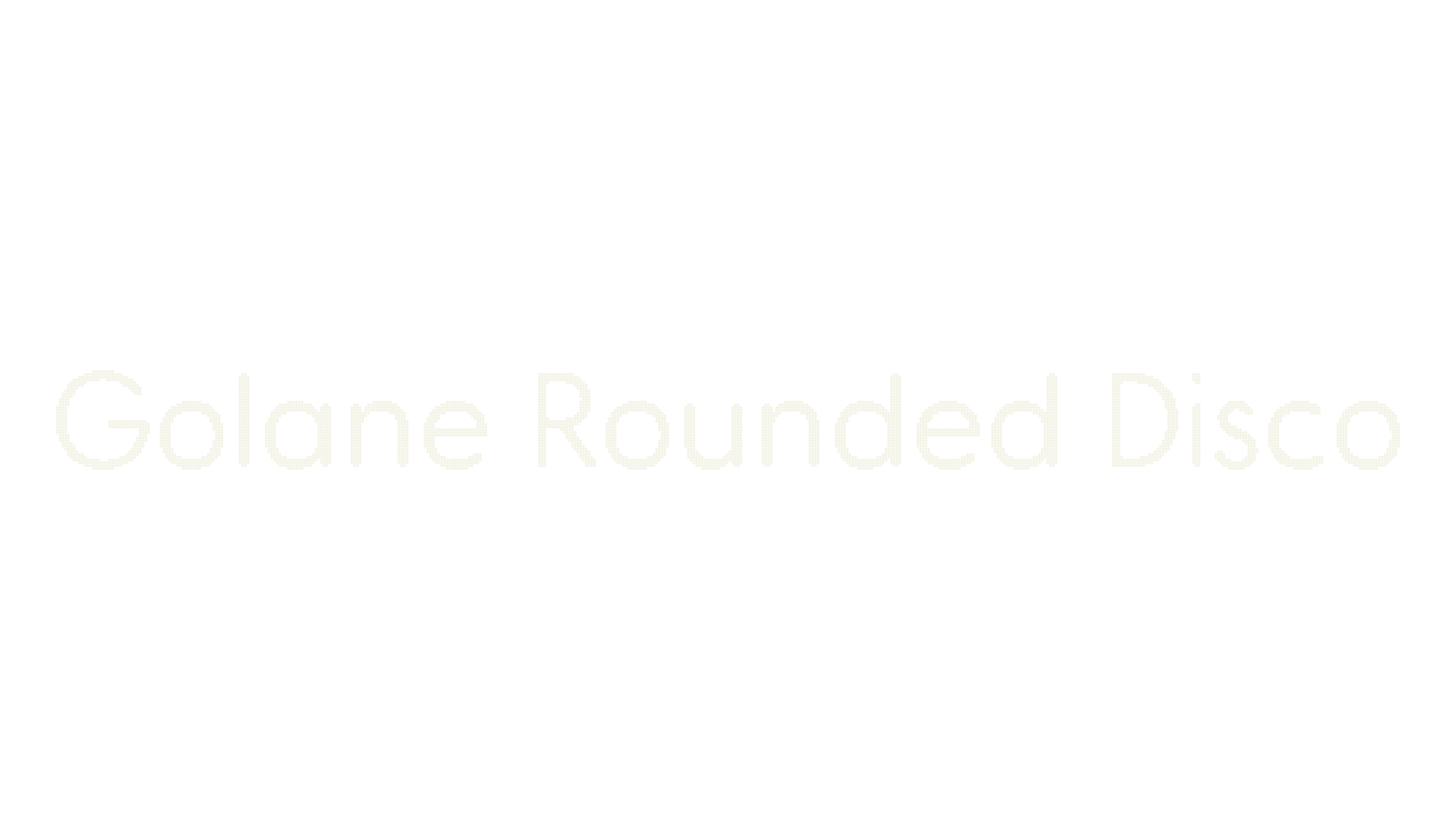 Golane Rounded Disco, display market font preview