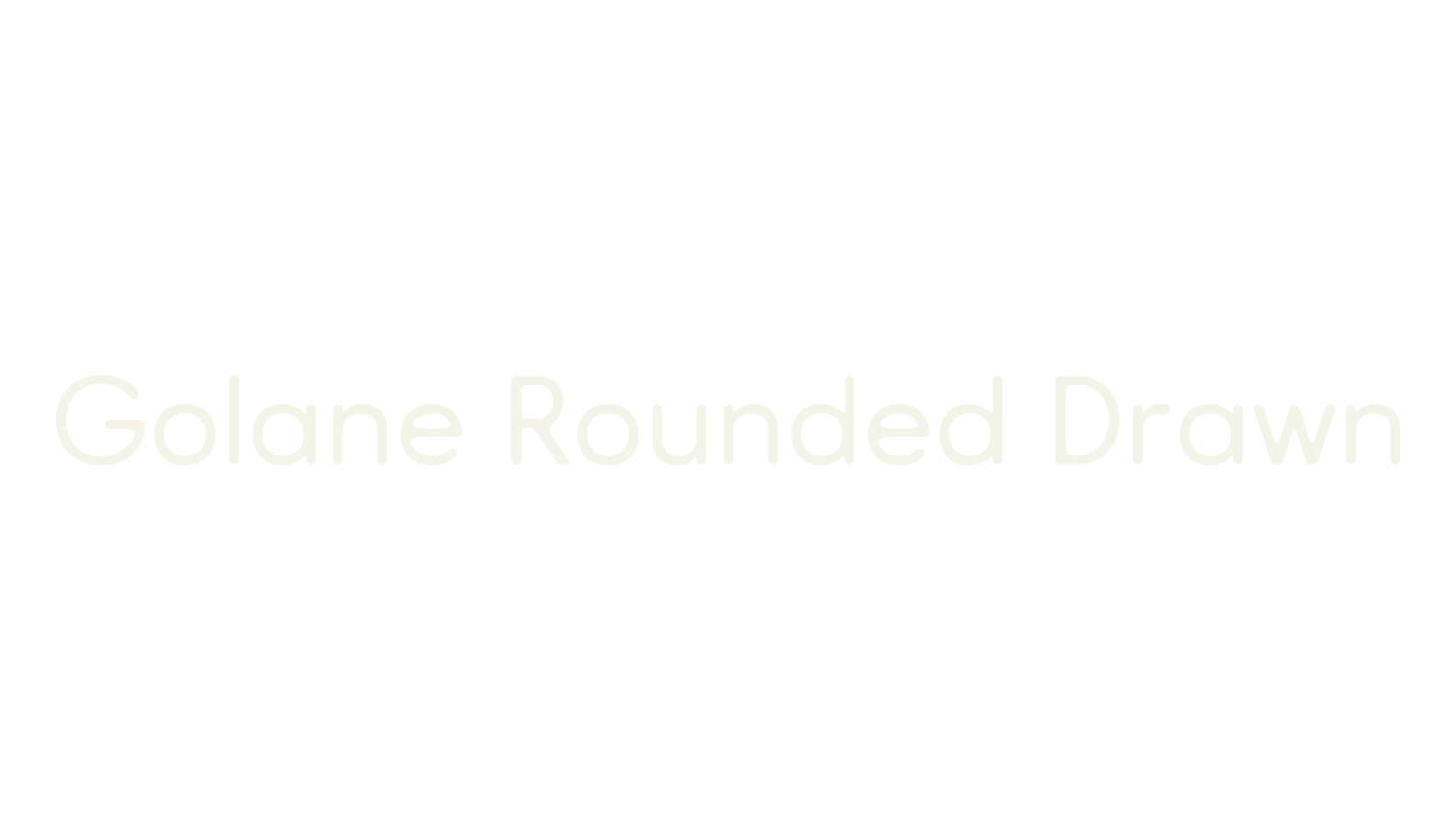 Golane Rounded Drawn, rounded font preview