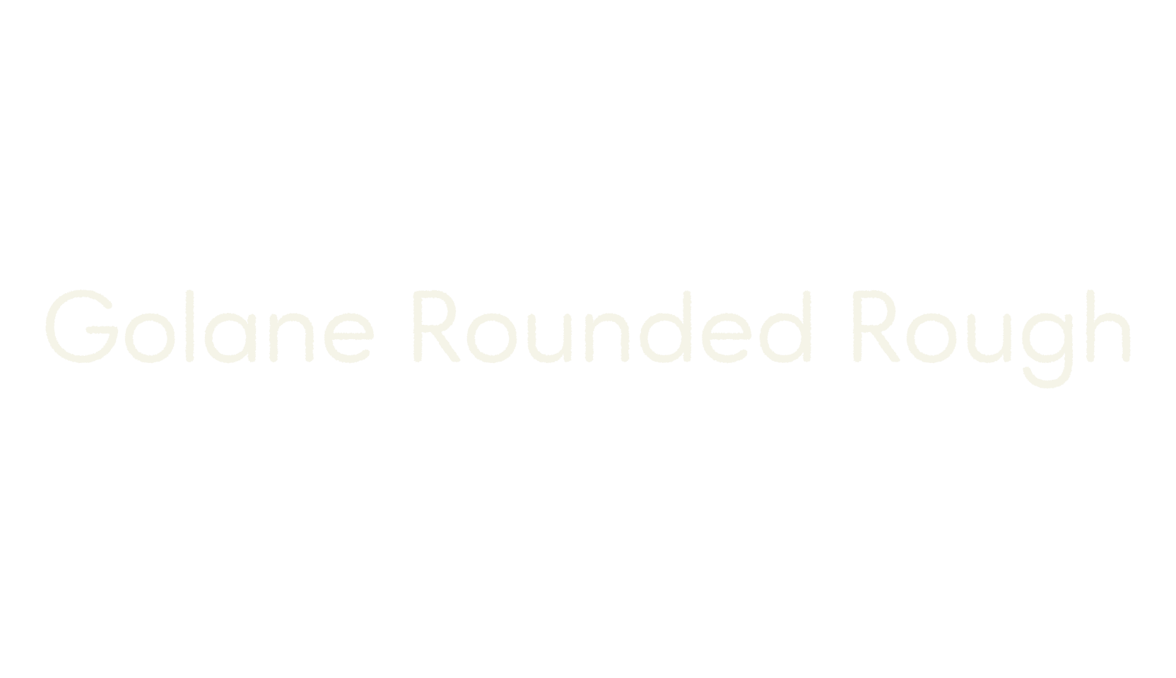 Golane Rounded Rough, rounded font preview