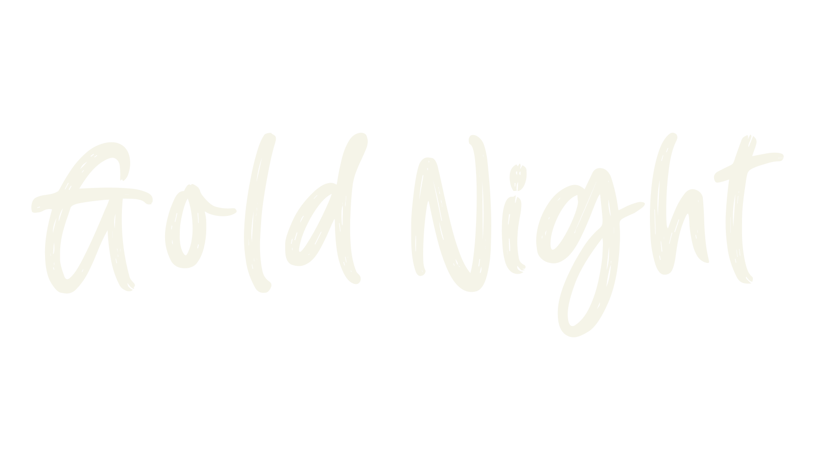 Gold Night, handwritten font preview