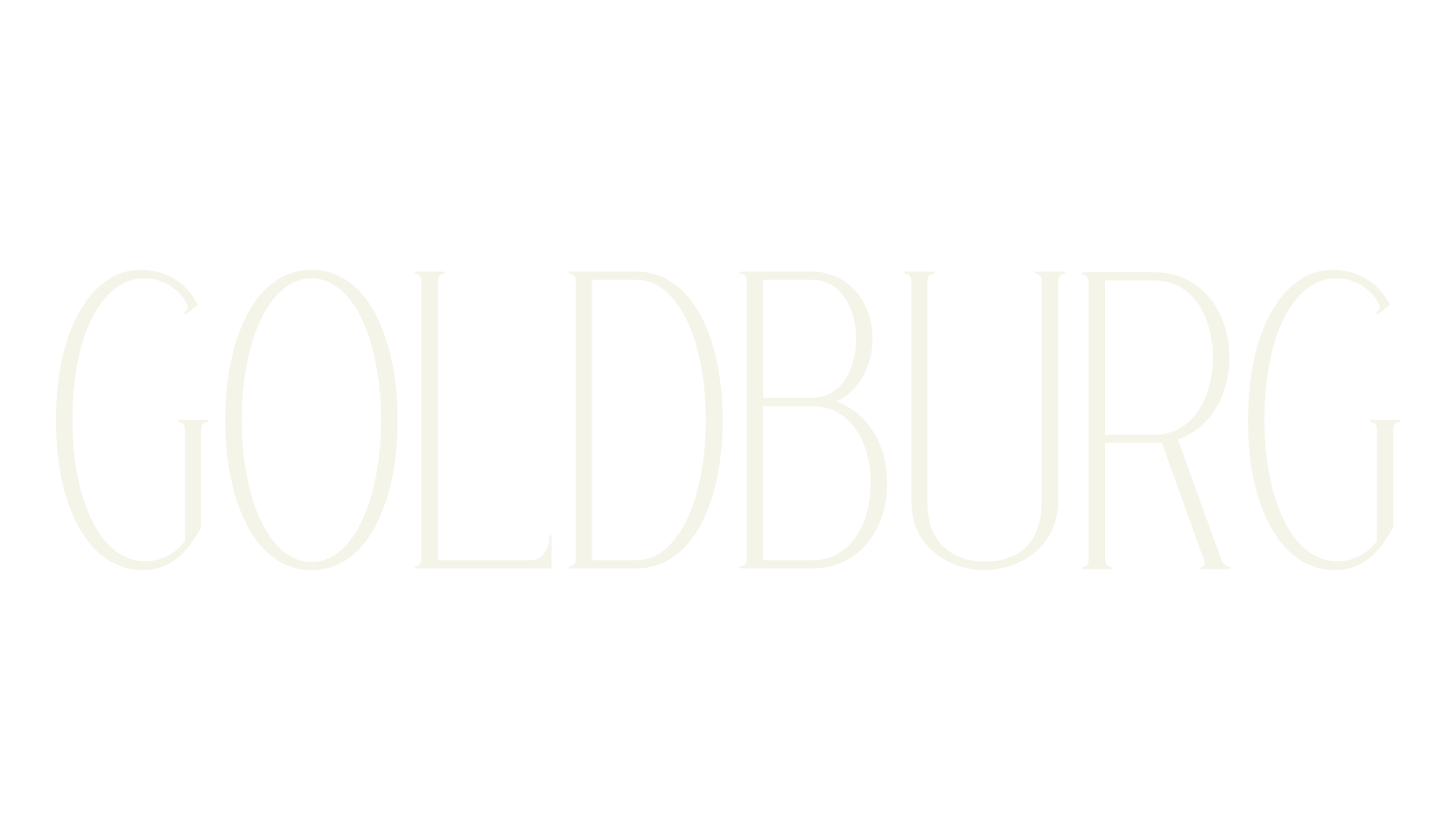GOLDBURG, serif font preview