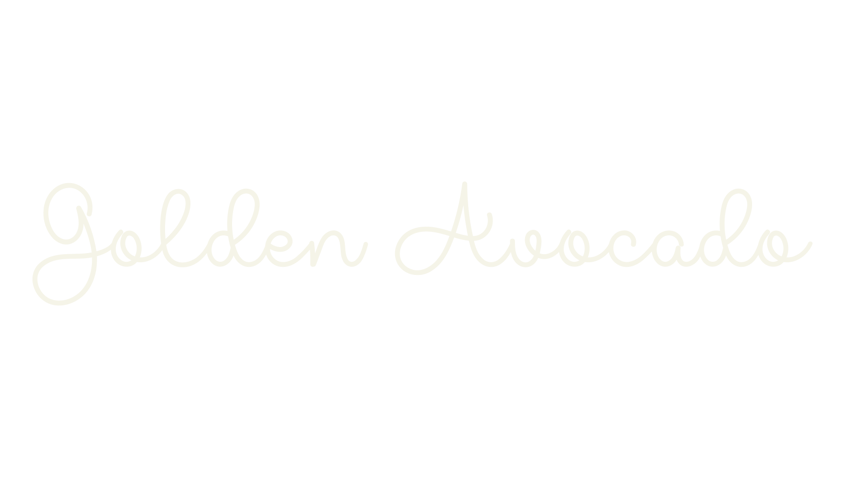 Golden Avocado, single line font preview