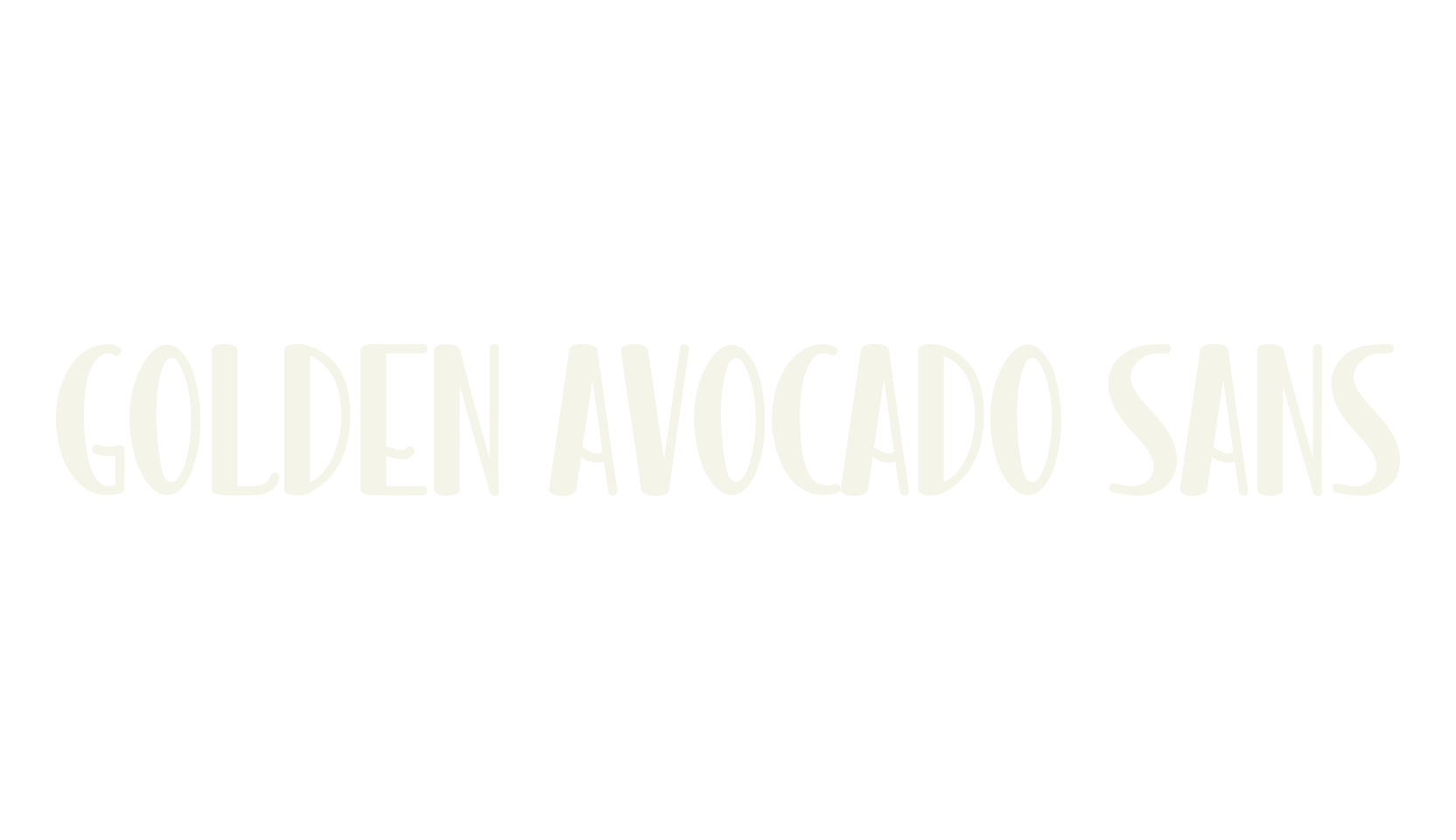 Golden Avocado Sans, cute font preview