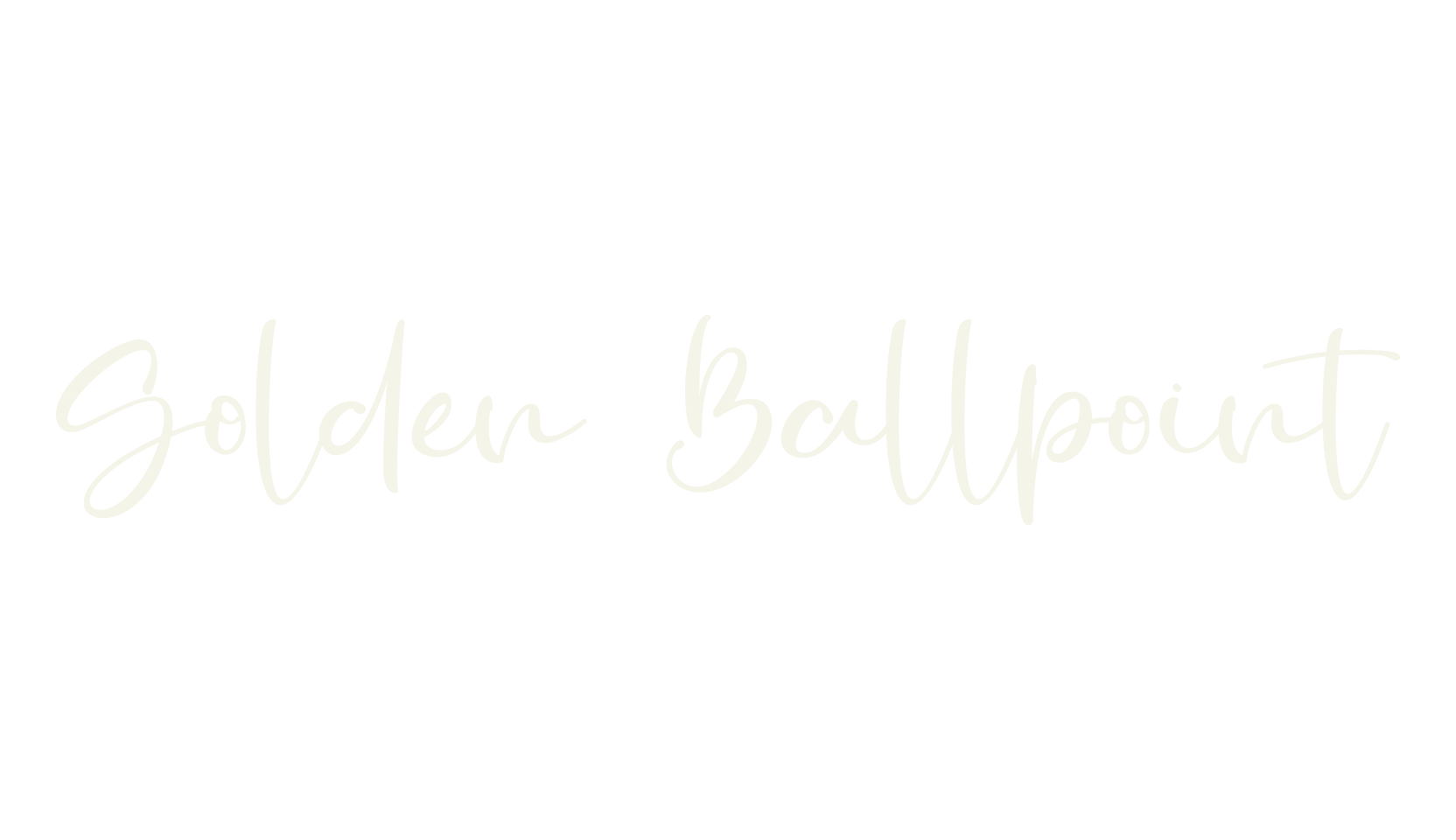 Golden Ballpoint, cool font preview