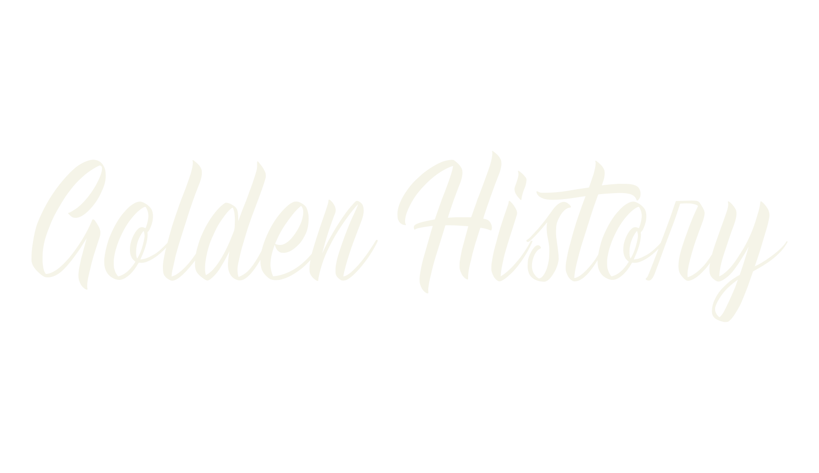 Golden History, script font preview