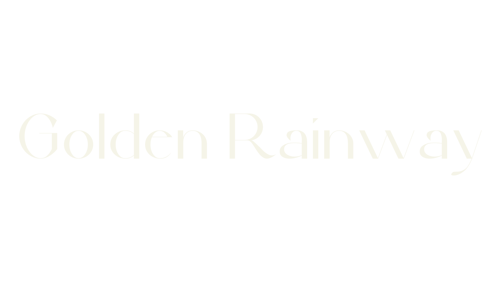 Golden Rainway, fancy font preview