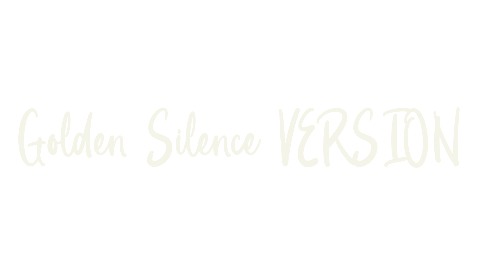 Golden Silence VERSION, script font preview