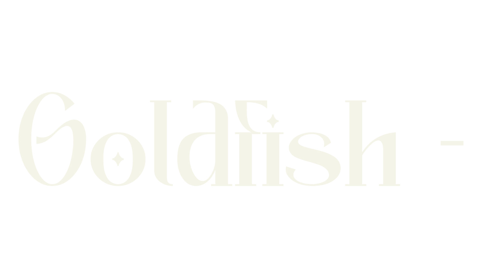 Goldfish -, bold font preview