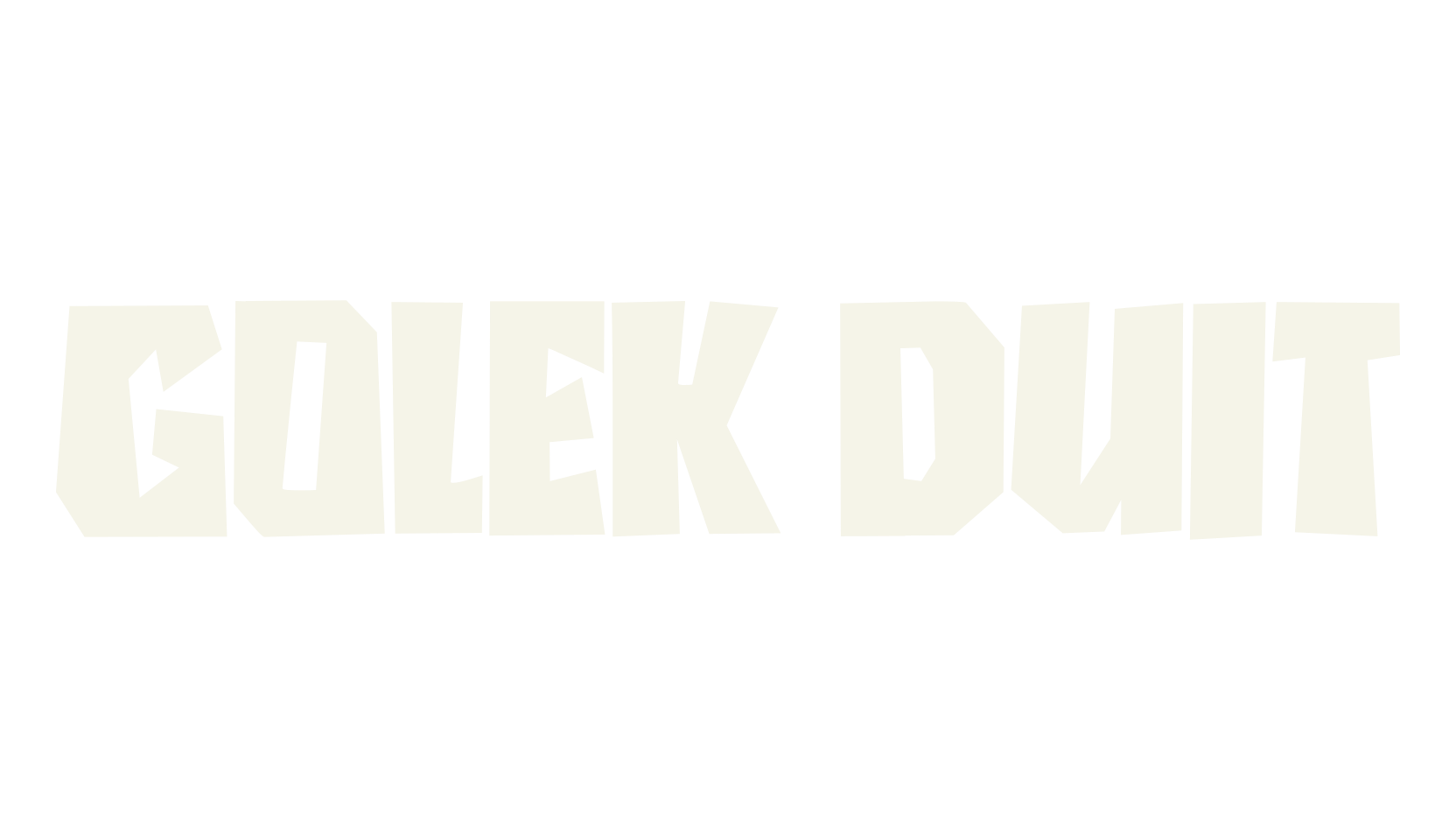 GOLEK DUIT, bold font preview