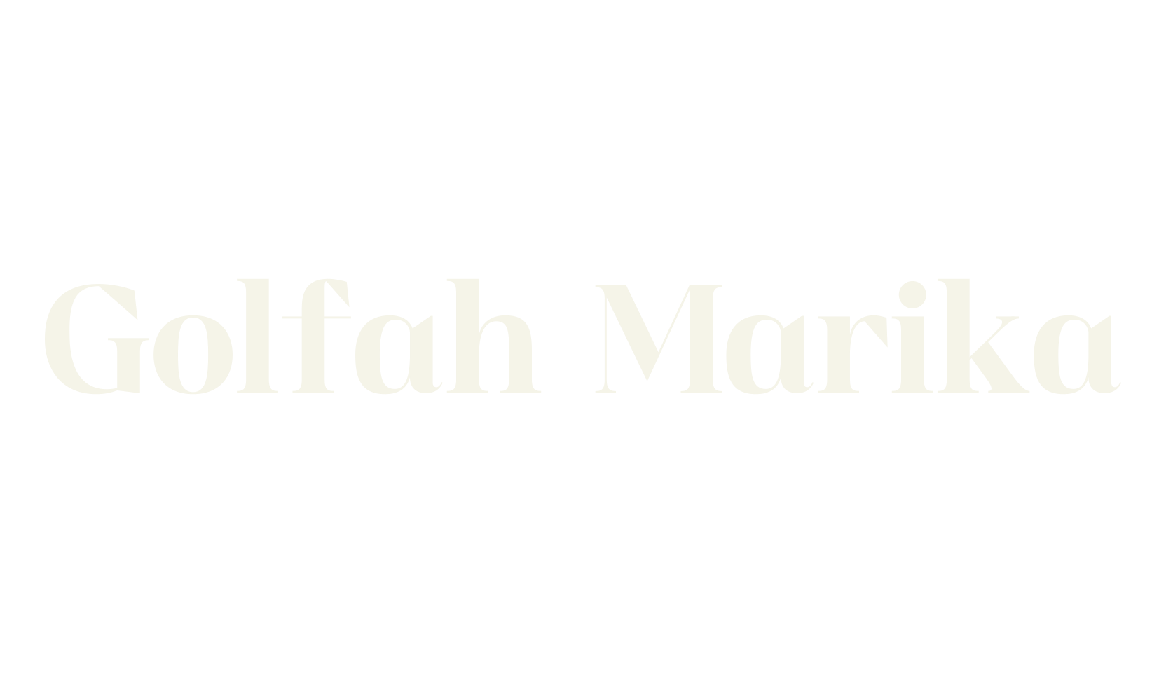 Golfah Marika, serif font preview