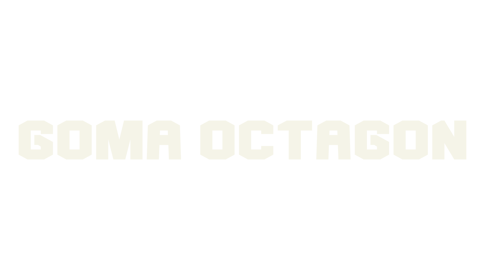 Goma Octagon, block font preview