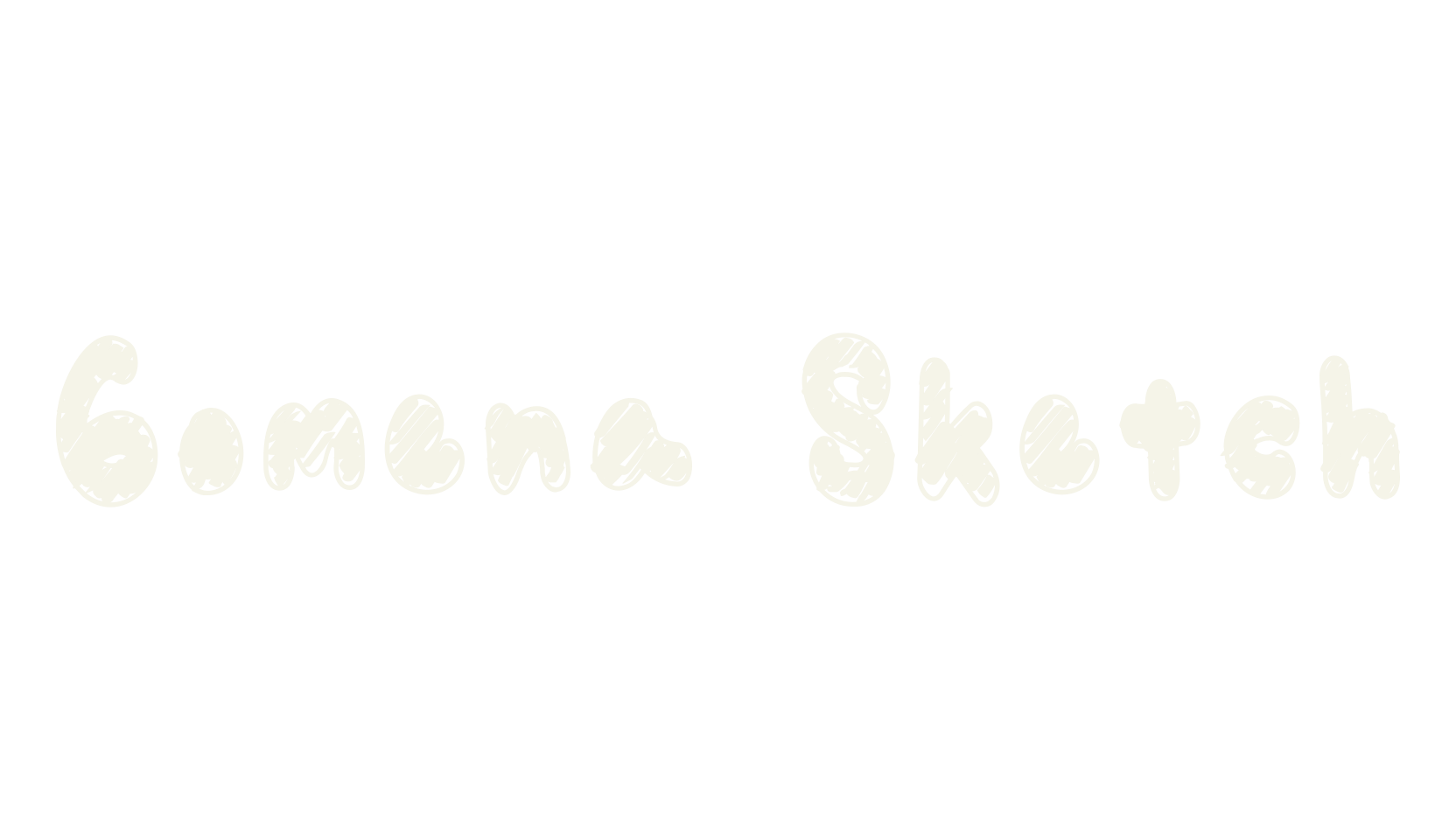 Gomena Sketch, sketch font preview