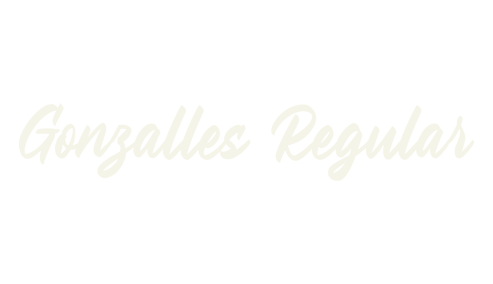 Gonzalles Regular, fashion script font preview