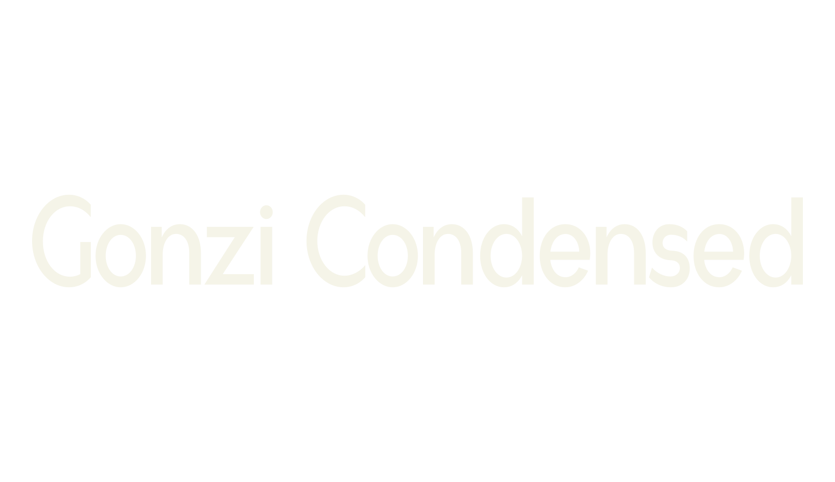 Gonzi Condensed, sans font preview