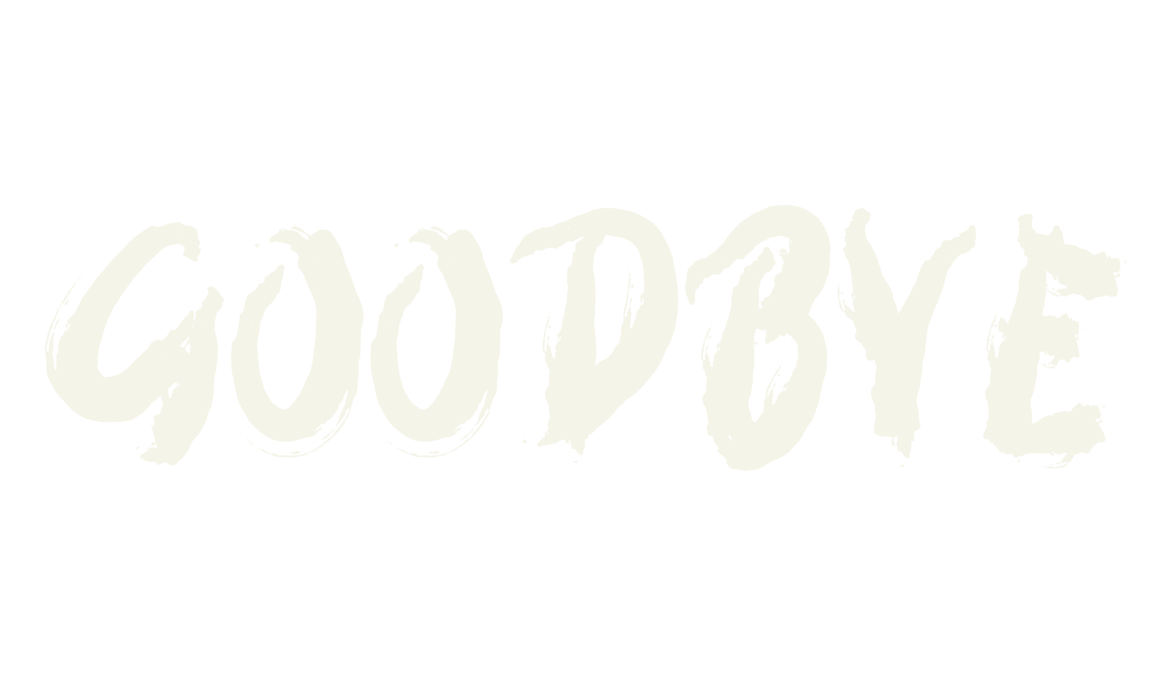 GOODBYE, distressed font preview