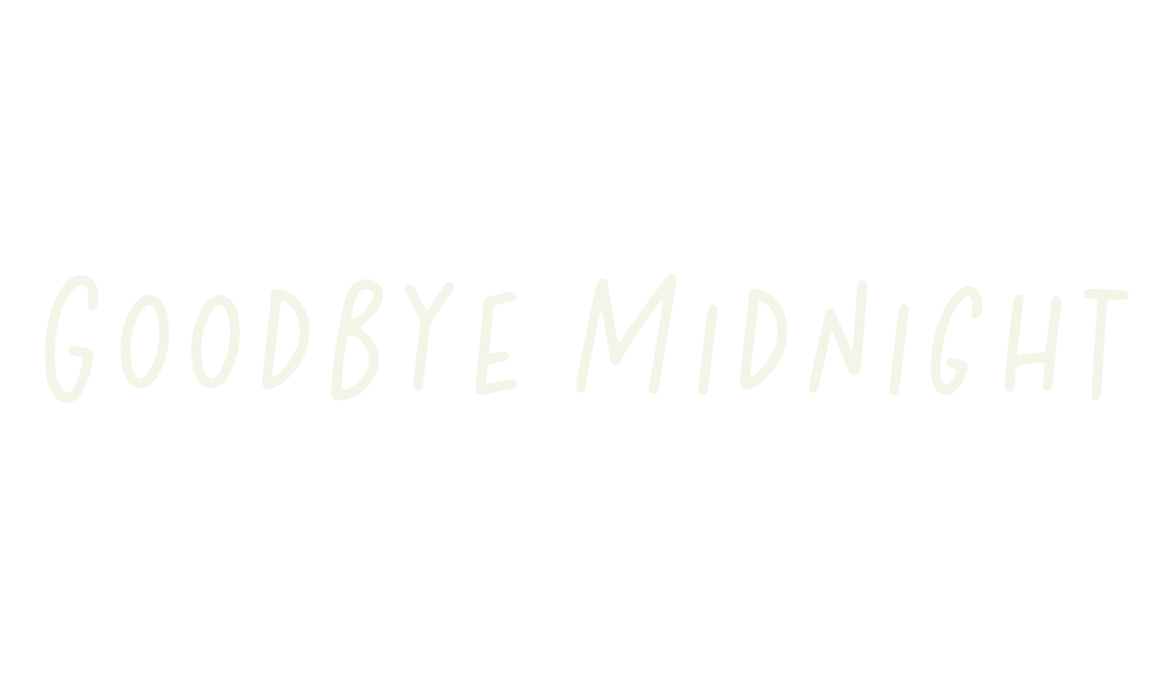 Goodbye Midnight, cursive font preview